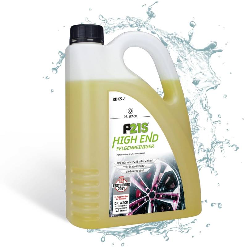 DR. WACK - P21S HIGH END Felgenreiniger 2 Liter - Felgen Spray mit Gel-Formel & Wirkindikator - Schnelle & schonende Reinigung - pH-hautneutral & biologisch abbaubar - Hochwertige Autopflege von Dr. Wack