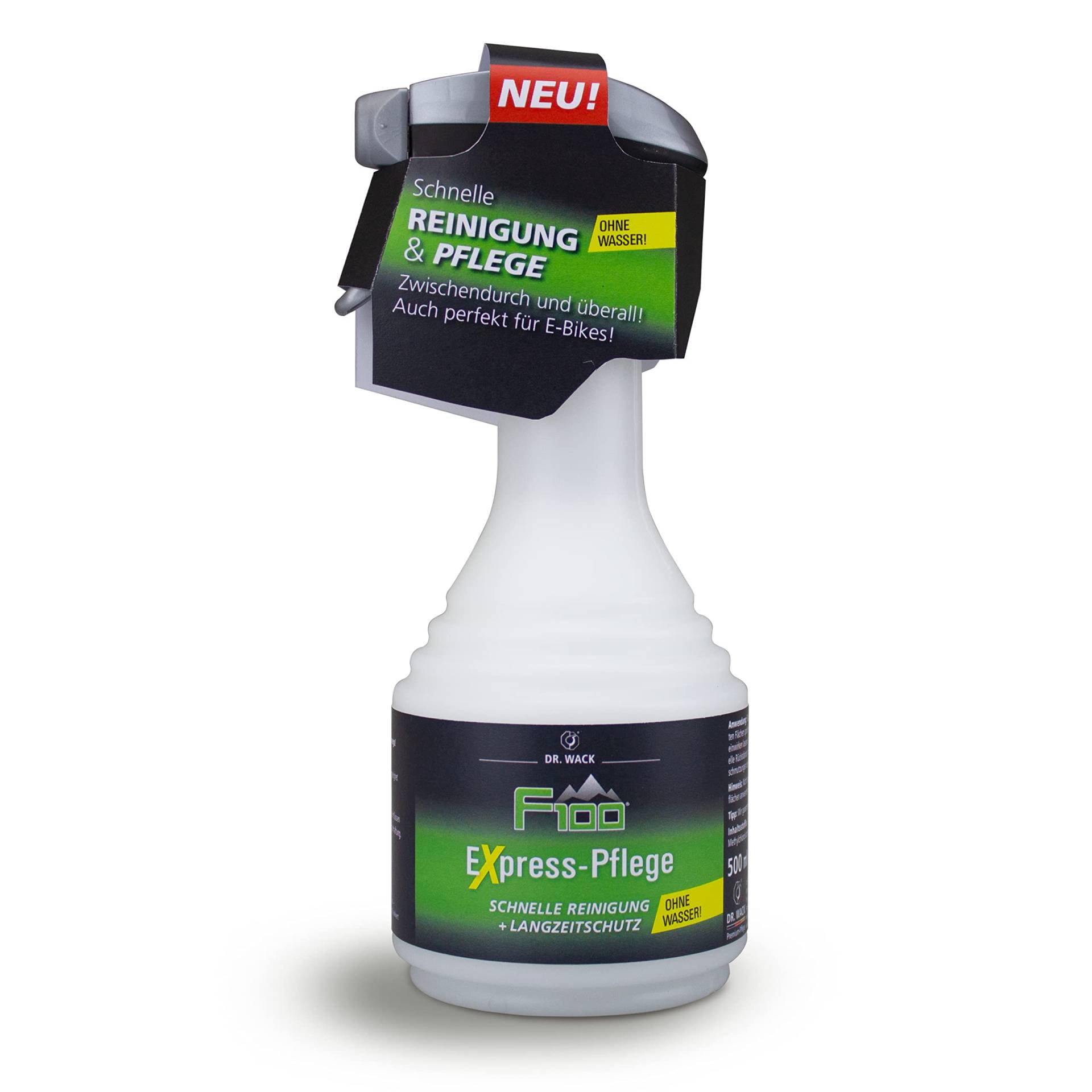 DR. WACK F100 Schnellreiniger für Fahrrad 500 ml - Schnellreiniger für das gesamte Fahrrad - Fahrradreiniger Spray materialschonend - Reinigung ohne Wasser - Hochwertige Fahrradpflege DR. WACK F100 Schnellreiniger für Fahrrad 500 ml - Schnellreiniger für das gesamte Fahrrad - Fahrradreiniger Spray materialschonend - Reinigung ohne Wasser - Hochwertige Fahrradpflege von Dr. Wack