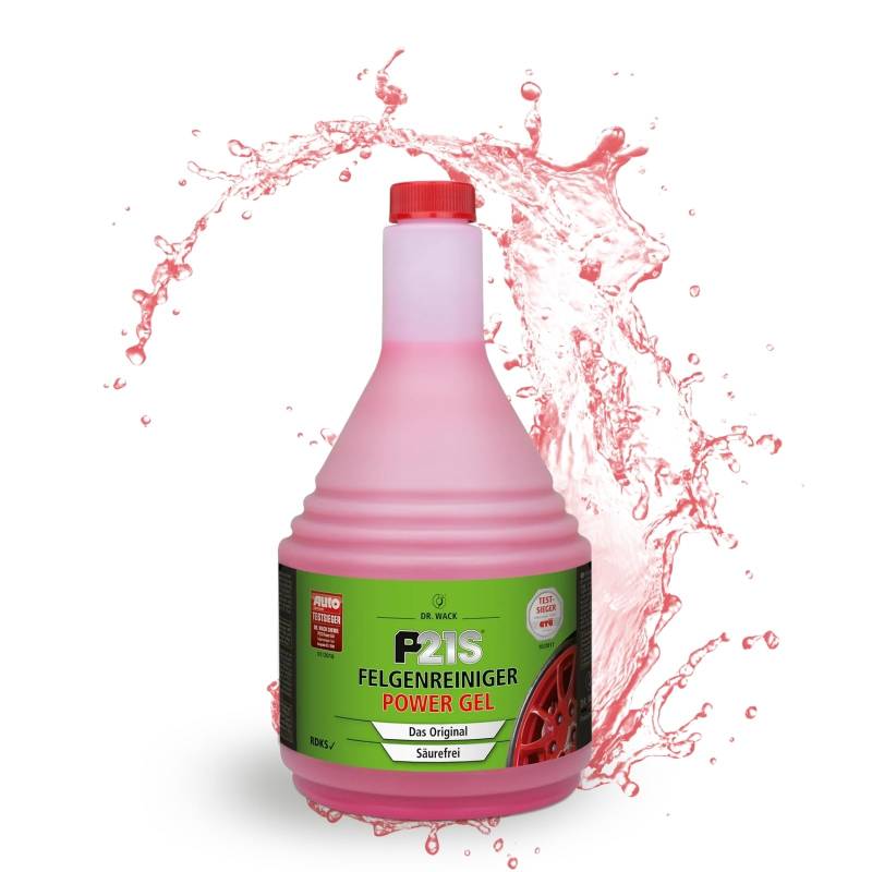 DR. WACK P21S Felgenreiniger Power Gel 1 Liter - Felgen-Spray mit Gel-Formel & Wirkindikator - Schnelle & schonende Reinigung - säurefrei & biologisch abbaubar - Hochwertige Autopflege von Dr. Wack