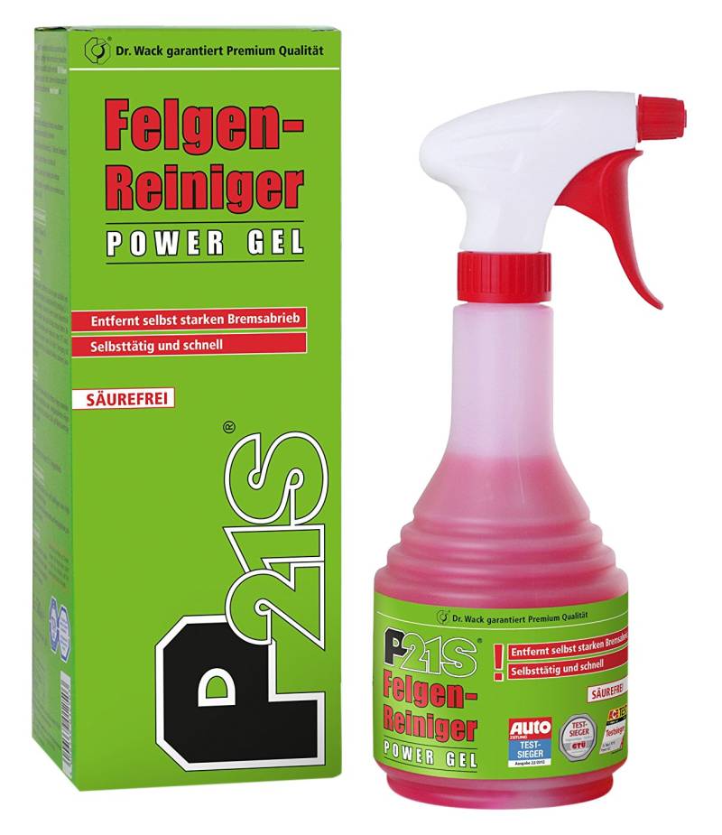 Dr. Wack – P21S Felgen-Reiniger Power Gel 500 ml I Premium Felgen-Reinigung für alle Felgen I Das Original seit 1976 I Säurefrei I Hochwertige Felgenpflege – Made in Germany von DR. WACK