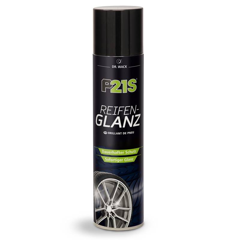 DR. WACK P21S Reifen-Glanz Spray 400 ml - Reifenpflege fürs Auto - Ausbleichschutz vor UV-Strahlung - Für alle Reifentypen - Neuer Glanz für verblasste Reifen - Hochwertige Autopflege von Dr. Wack