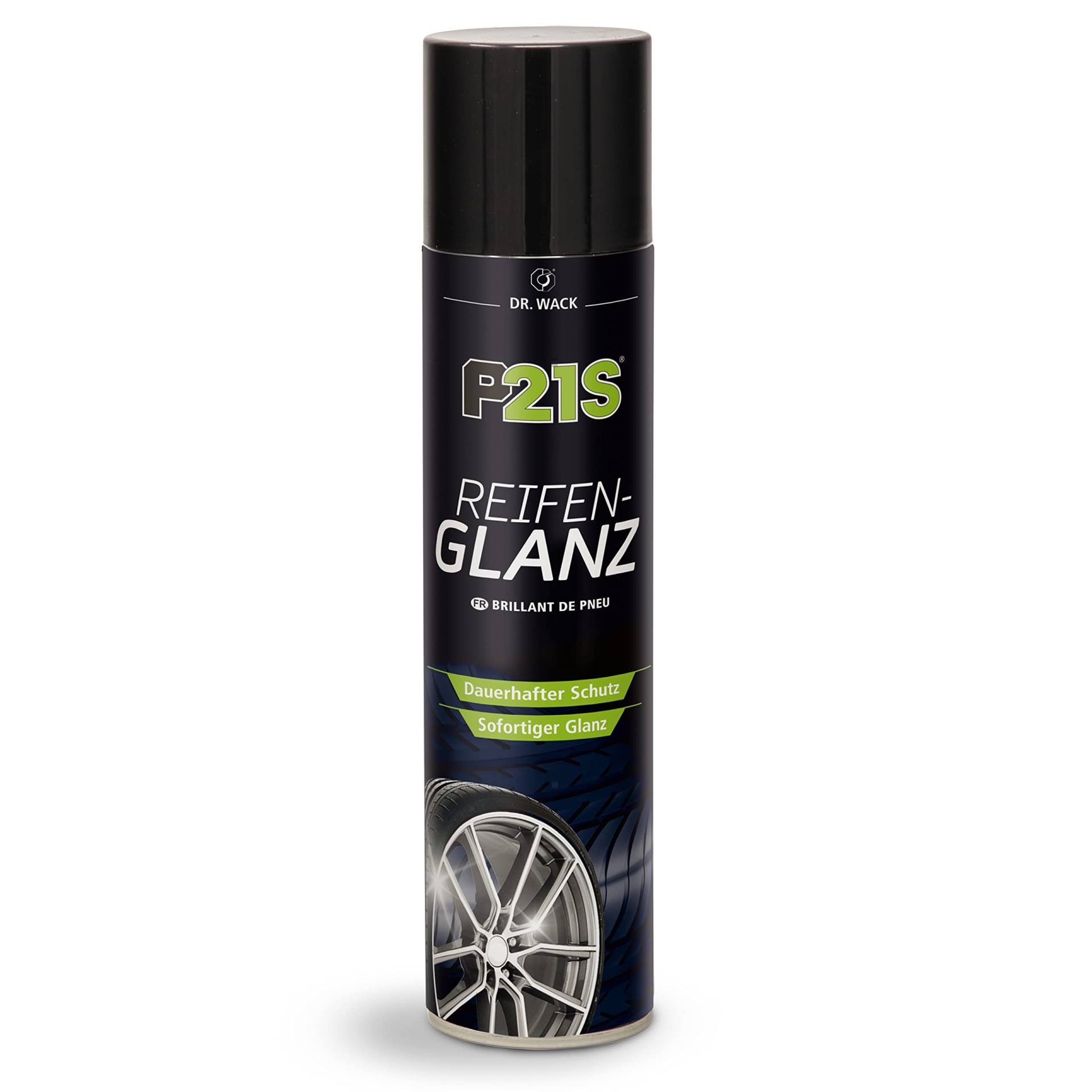 Dr. Wack – P21S Reifen-Glanz 400 ml I Premium Auto-Reifen-Pflege für alle Reifen I Sofort neuer Glanz für verblasste , Hochwertige Reifenpflege – Made in Germany von DR. WACK