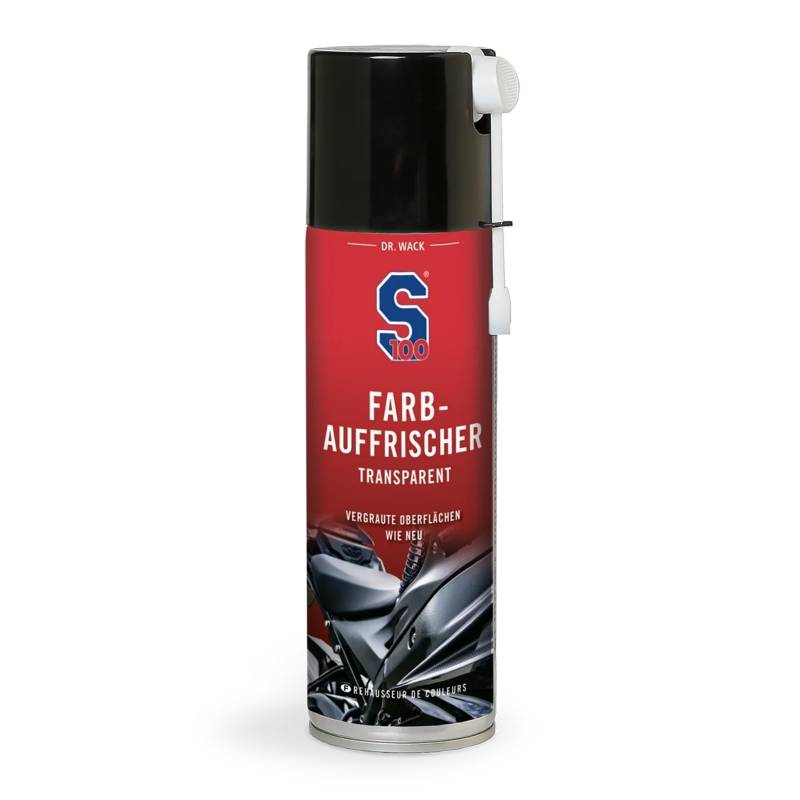 DR. WACK S100 Farbauffrischer 300 ml - Farbauffrischung für Motorrad - Schutz vor Ausbleichen - Pflegespray temperaturbeständig - Farbpflege für alle Oberflächen - Hochwertige Motorradpflege von Dr. Wack