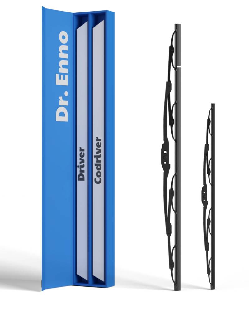 Dr. ENNO Scheibenwischer 650mm & 400mm | Streifenfreie Reinigung | Leiser Betrieb | Einfache Montage | Langlebige Qualität | Kein Quietschen von Dr.Enno