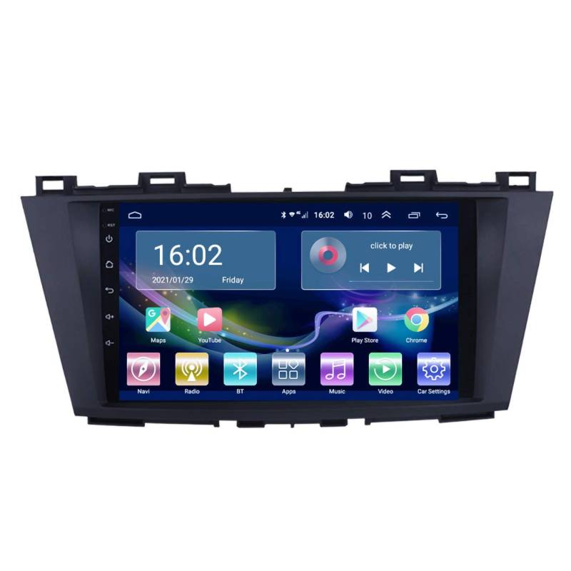 Autoradio, GPS-Multimedia-Player für Mazda 5 2010-2015 Android 10 Head Unit-Unterstützung WIFI Bluetooth, Unterstützung 1080P-Videowiedergabe mit Rückfahrkamera,4g+wifi 1g+32g von Dr.Lefran