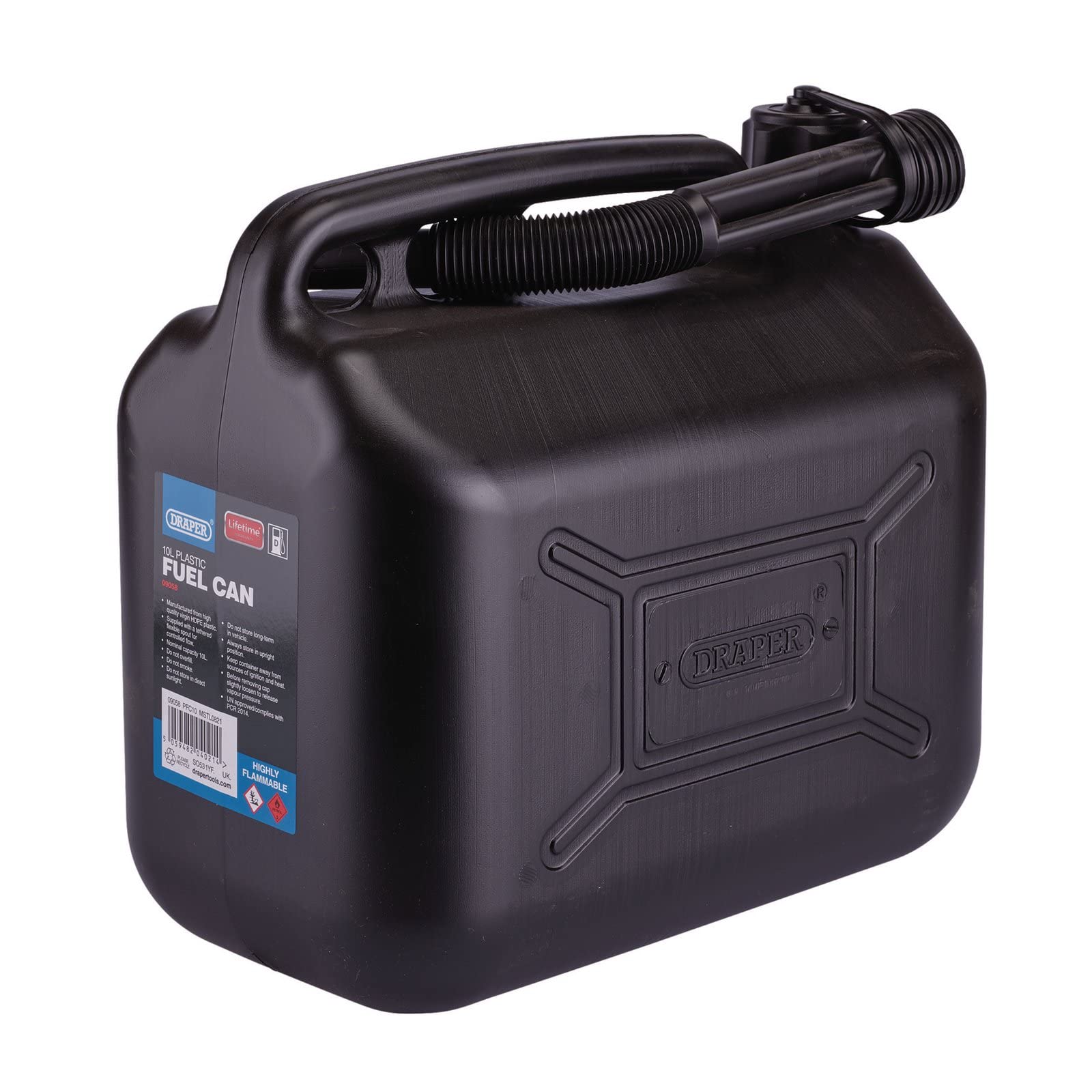 Draper 10L Kunststoff Benzinkanister | Kanister Kraftstoff Diesel Kanister | Wasserbehälter | mit flexiblem Auslauf | 09058 schwarz Draper 10L Kunststoff Benzinkanister | Kanister Kraftstoff Diesel Kanister | Wasserbehälter | mit flexiblem Auslauf | 09058 schwarz von Draper