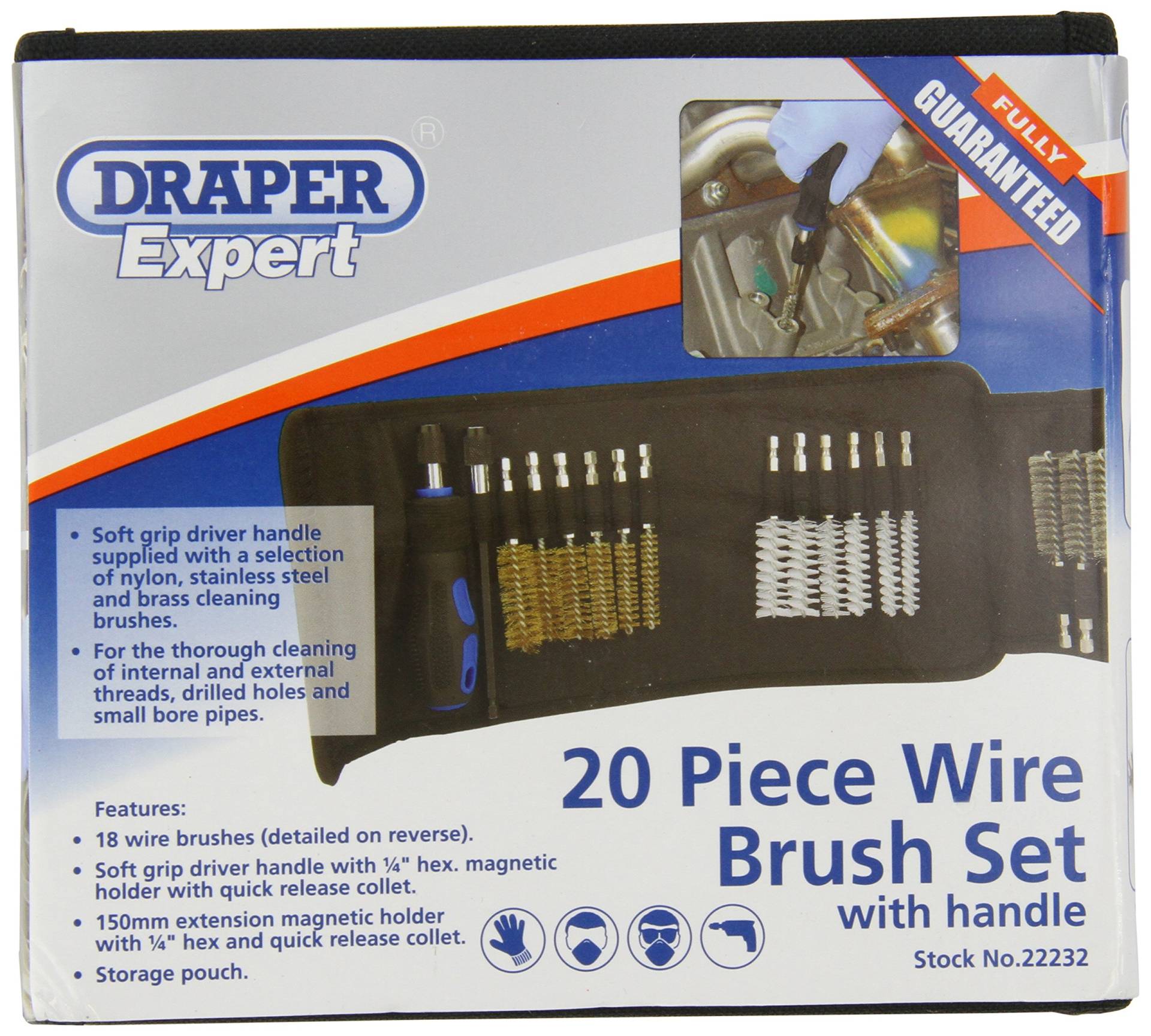 Draper Expert 22232 Drahtbürstenset (20 Teile) von Draper