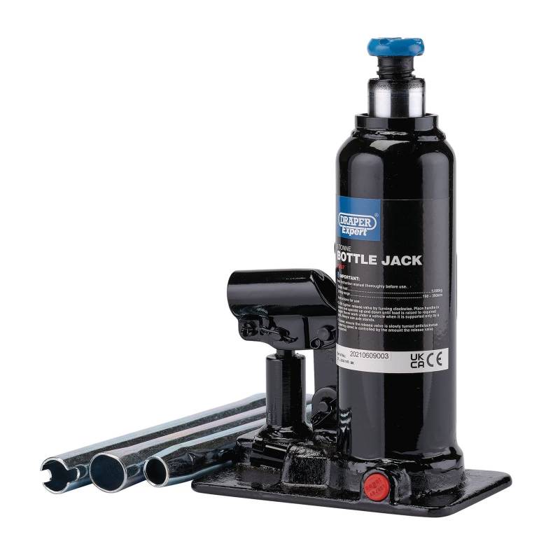 Draper Hydraulischer Flaschenwagenheber Expert 5 Tonnen Blau Schwarz One Size 99767 von Draper