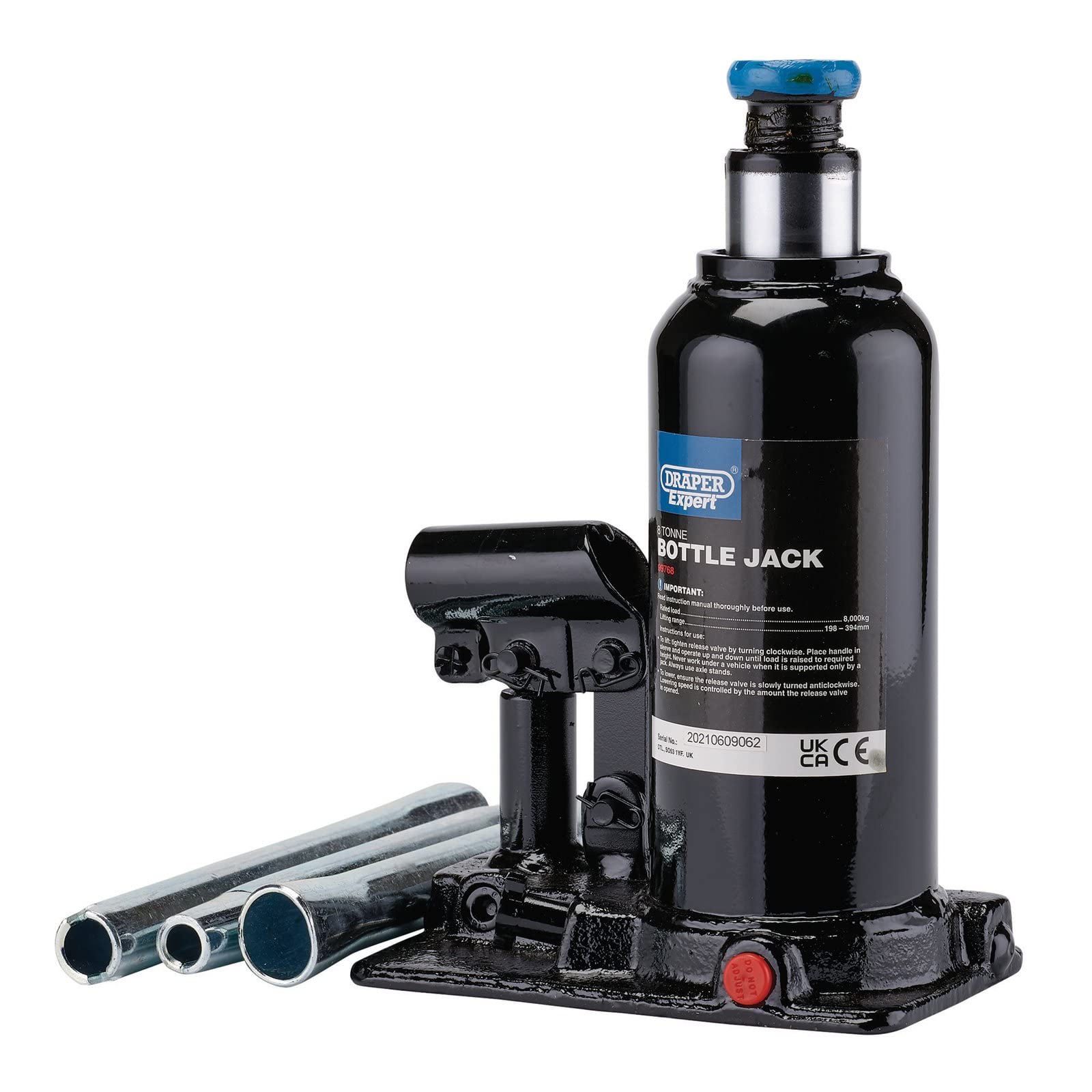 Draper Hydraulischer Flaschenwagenheber Expert 8 Tonnen Blau Schwarz One Size 99768 Draper Hydraulischer Flaschenwagenheber Expert 8 Tonnen Blau Schwarz One Size 99768 von Draper