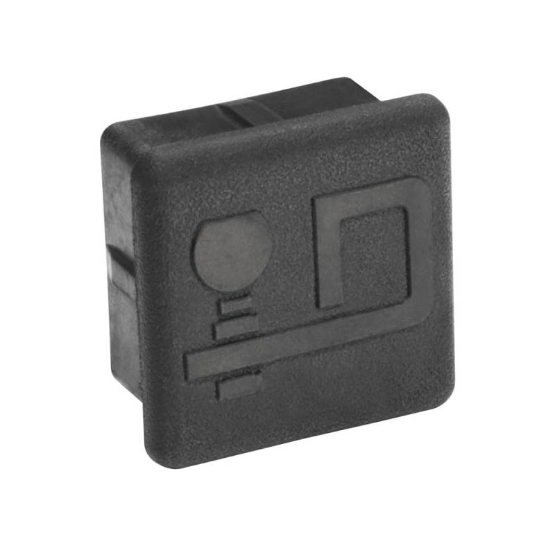 Draw-Tite Rubber Economy Empfängerrohrabdeckung mit D-Logo für 5,1 cm quadratische Empfänger von Draw-Tite