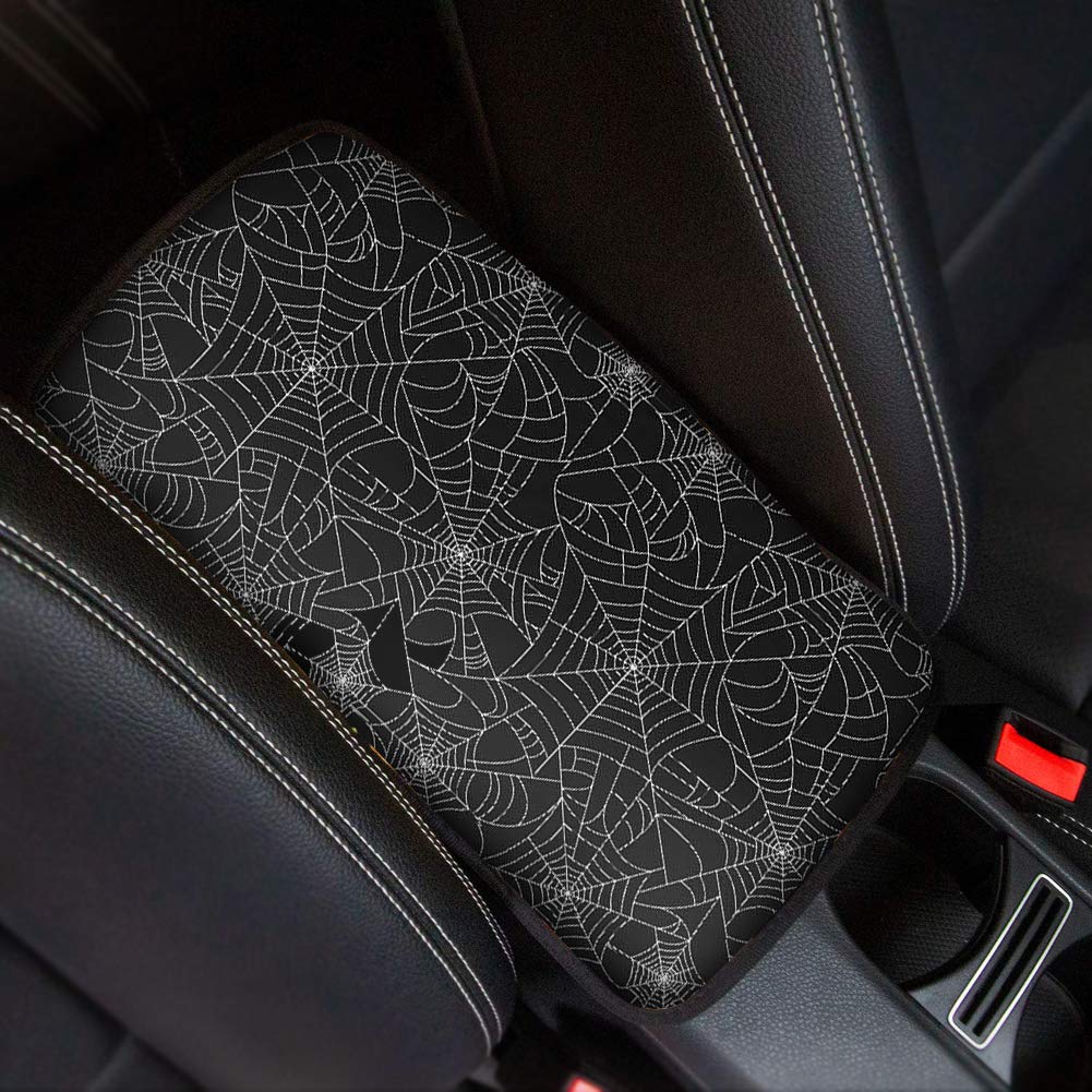Dreaweet Stilvoller Spinnennetz-Aufdruck, schwarz, für die Mittelkonsole, Armlehne, Sitzbox, Schutz, Auto-Innenausstattung, Dekoration Dreaweet Stilvoller Spinnennetz-Aufdruck, schwarz, für die Mittelkonsole, Armlehne, Sitzbox, Schutz, Auto-Innenausstattung, Dekoration von Dreaweet