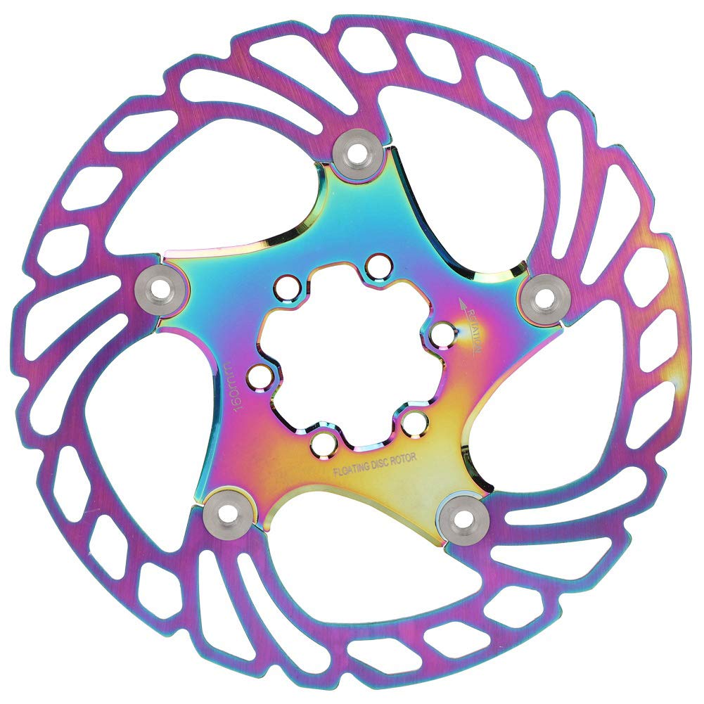 6 Bolzen Floating Bike Disc Bremsbremsrotor, Mountainbike Edelstahl Fahrradscheibenbremszyklus -Accessoire (160mm) von Drfeify