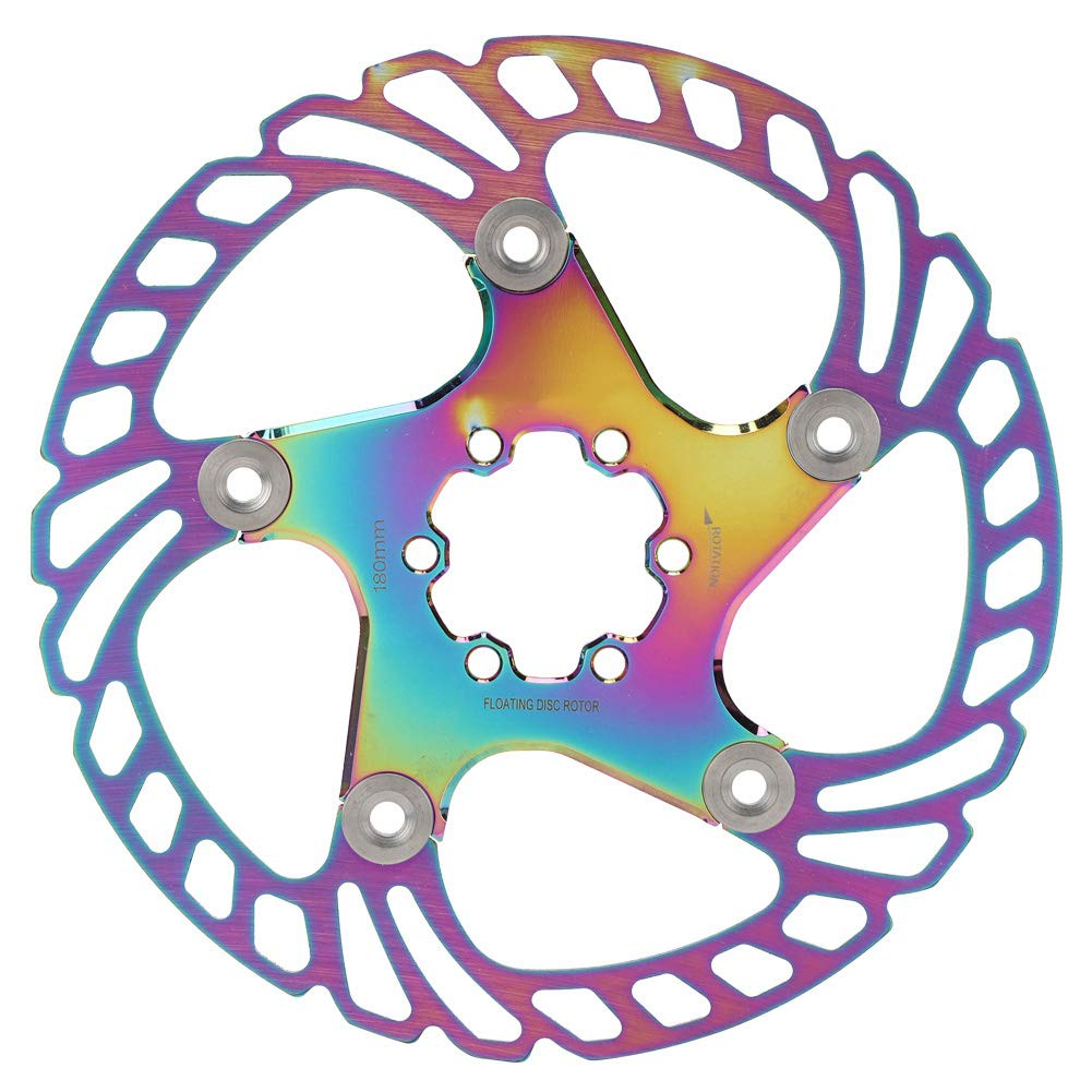 6 Bolzen Floating Bike Disc Bremsbremsrotor, Mountainbike Edelstahl Fahrradscheibenbremszyklus -Accessoire (180mm) von Drfeify
