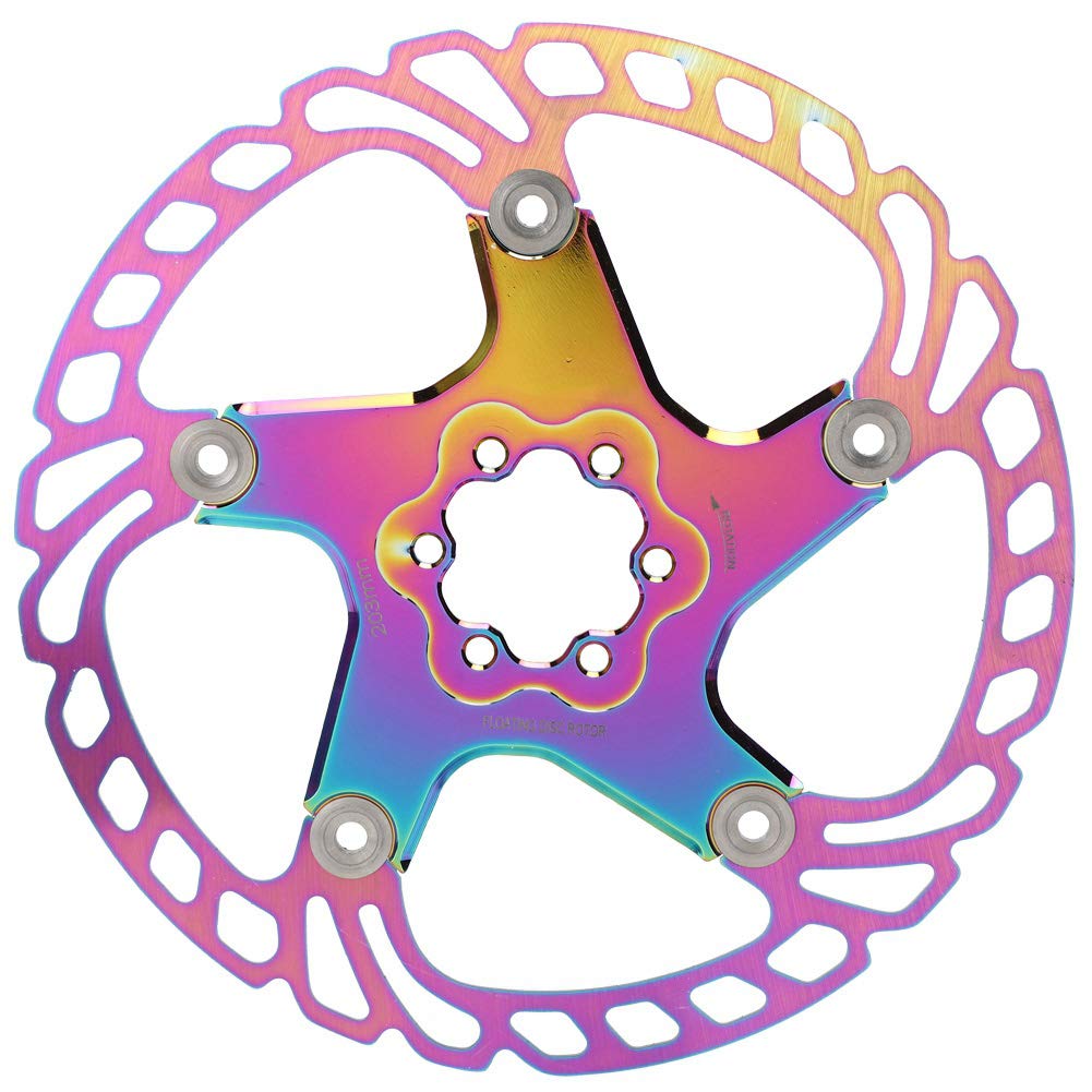 6 Bolzen Floating Bike Disc Bremsbremsrotor, Mountainbike Edelstahl Fahrradscheibenbremszyklus -Accessoire (203 mm) von Drfeify