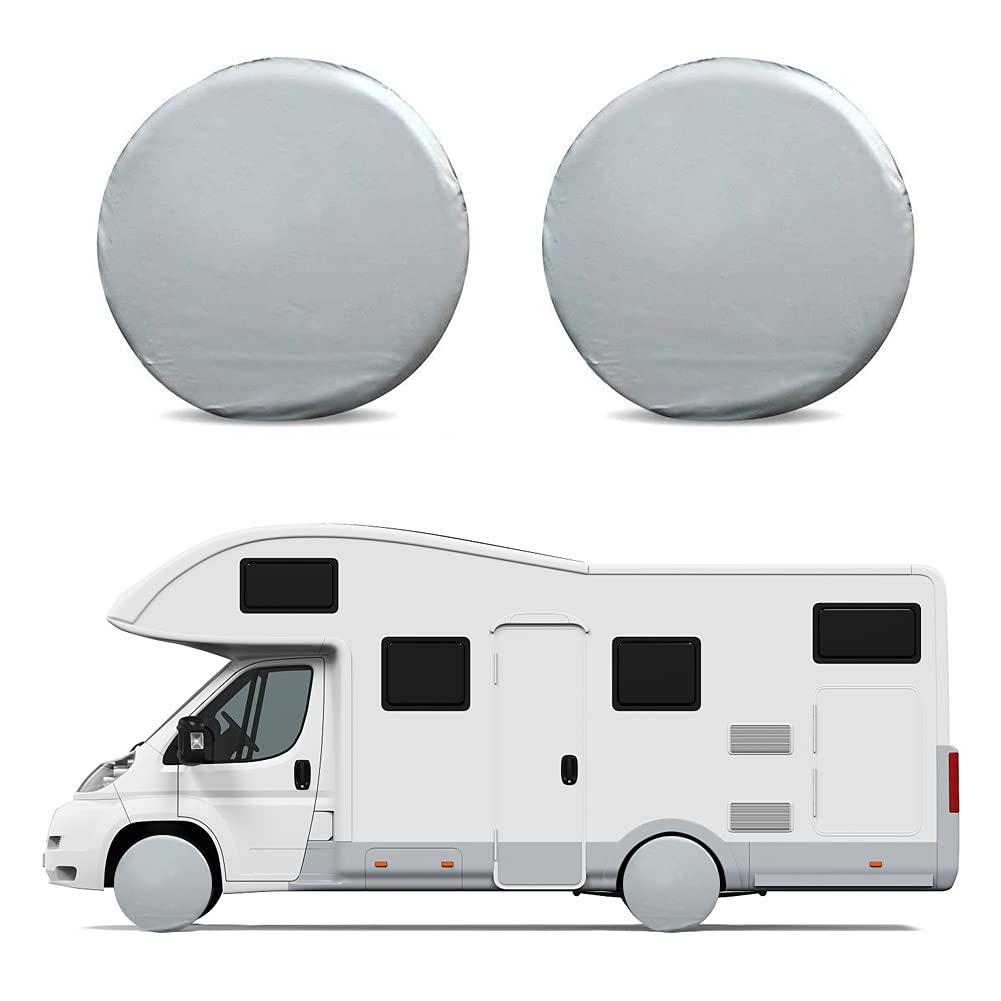 Reifenabdeckungen für Wohnmobil-Räder, 4 Stück Reifen Abdeckung Wasserdichter Aluminiumfolien Reifenschutz für Anhänger, Wohnmobile, LKW, SUV, passend für 27" bis 29" Autoreifendurchmesser Reifenabdeckungen für Wohnmobil-Räder, 4 Stück Reifen Abdeckung Wasserdichter Aluminiumfolien Reifenschutz für Anhänger, Wohnmobile, LKW, SUV, passend für 27" bis 29" Autoreifendurchmesser von DriSubt