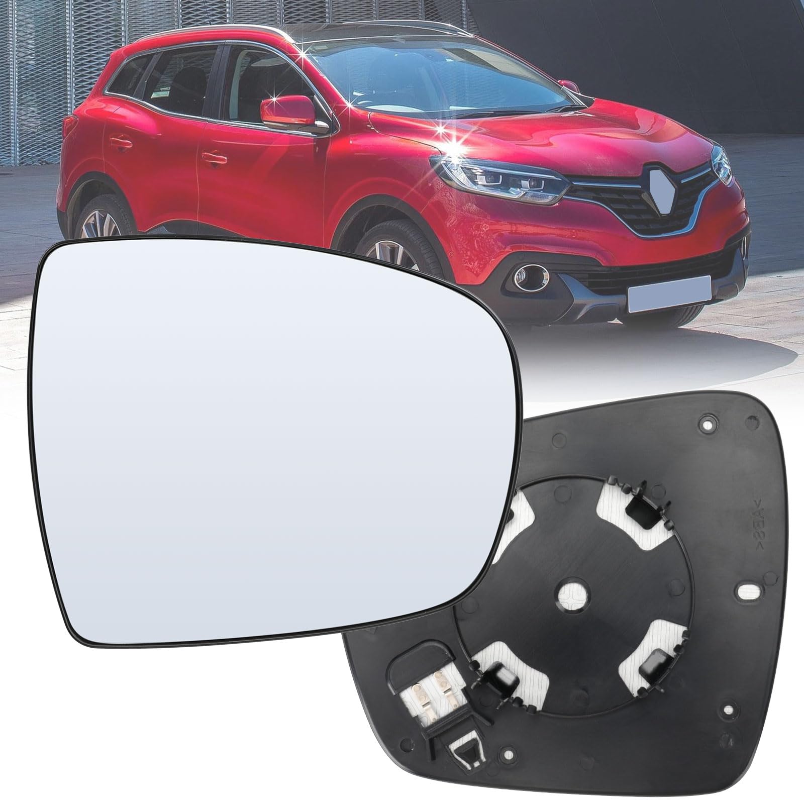 Spiegelglas kompatibel mit Renault Kadjar 2015–2022, Espace V 2015-2023, Koleos 2016 to now, beheizte Flügelseite Glasspiegel Right von DriSubt