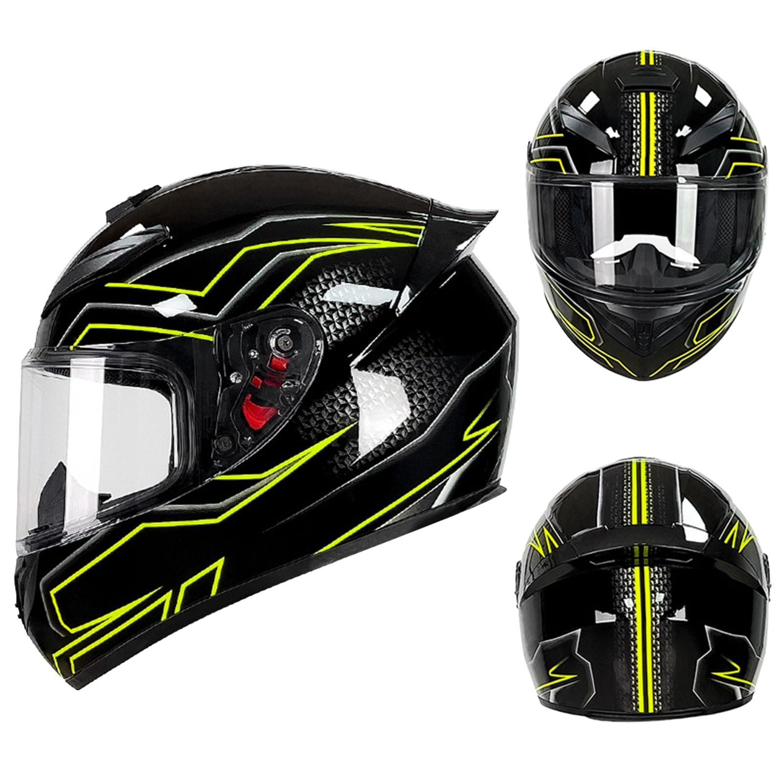 DriveNova Integralhelm mit Sonnenblende, Motorrad Helm Vollvisierhelm Mopedhelm für Herren Damen Atmungsaktiv DOT/ECE Zertifiziert DriveNova Integralhelm mit Sonnenblende, Motorrad Helm Vollvisierhelm Mopedhelm für Herren Damen Atmungsaktiv DOT/ECE Zertifiziert von DriveNova
