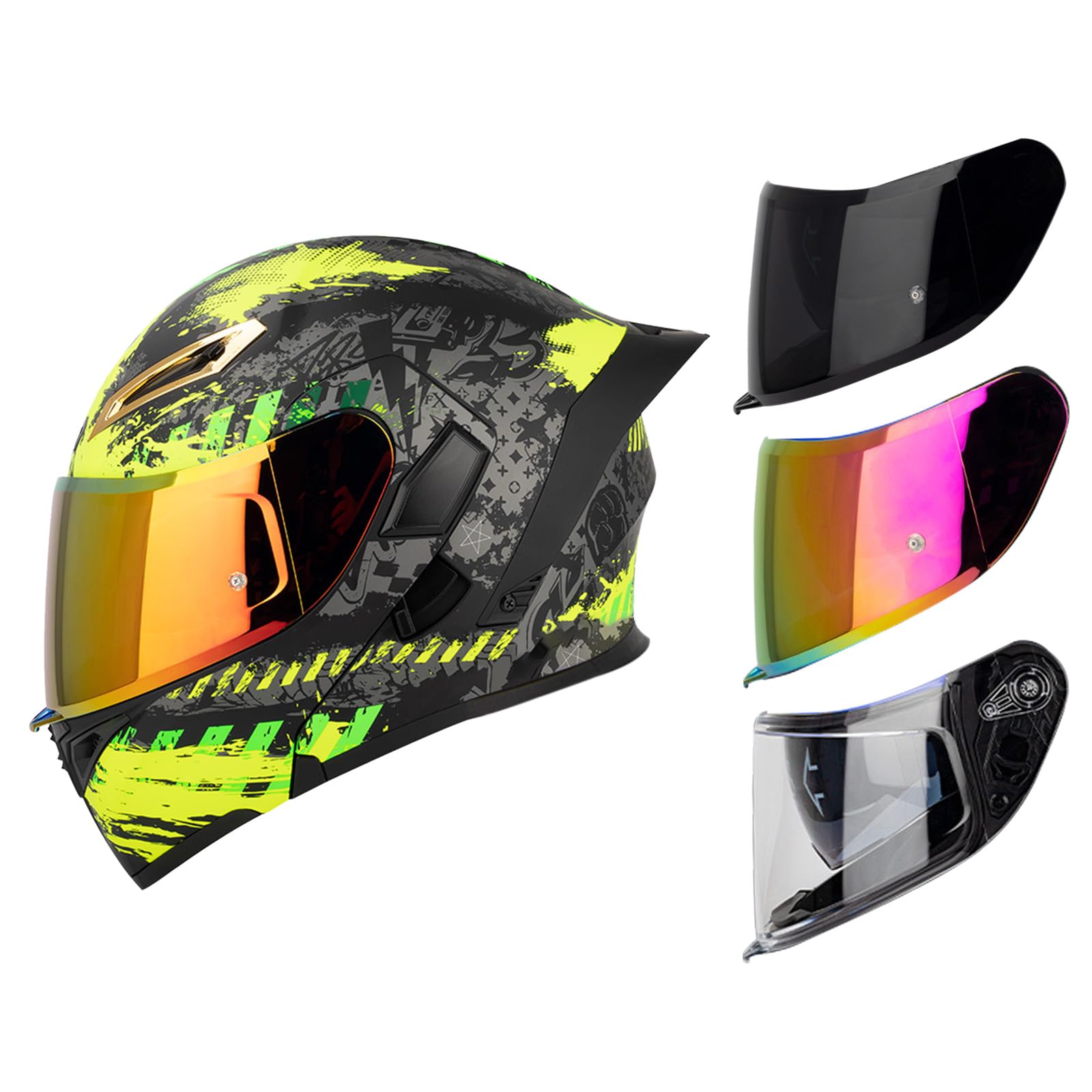 DriveNova Klapphelm Modularer Helm mit Doppelvisier, ECE/DOT Zertifiziert Motorrad Helm Integralhelm Jethelm für Erwachsene Damen und Herren DriveNova Klapphelm Modularer Helm mit Doppelvisier, ECE/DOT Zertifiziert Motorrad Helm Integralhelm Jethelm für Erwachsene Damen und Herren von DriveNova