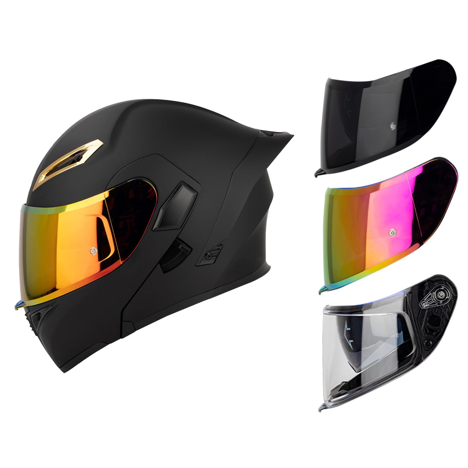 DriveNova Klapphelm Modularer Helm mit Doppelvisier, ECE/DOT Zertifiziert Motorrad Helm Integralhelm Jethelm für Erwachsene Damen und Herren DriveNova Klapphelm Modularer Helm mit Doppelvisier, ECE/DOT Zertifiziert Motorrad Helm Integralhelm Jethelm für Erwachsene Damen und Herren von DriveNova