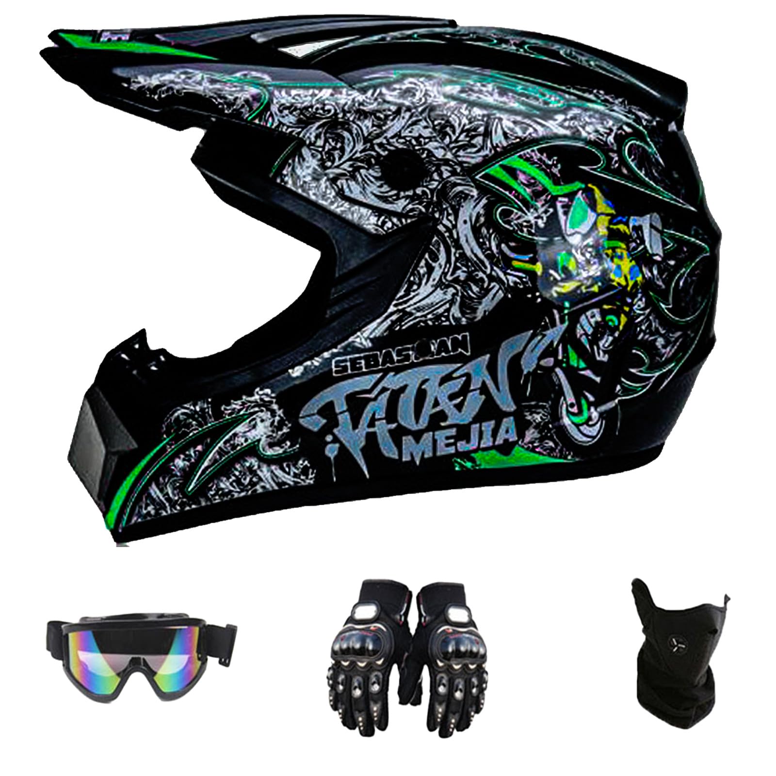 DriveNova Motocross MTB Helm Fullface mit Handschuhe Maske Brille, Erwachsener Motorrad Downhill Full Face Helm Downhill Motorradhelm Kinder ATV Motorradhelm Road Helm DOT Zertifiziert DriveNova Motocross MTB Helm Fullface mit Handschuhe Maske Brille, Erwachsener Motorrad Downhill Full Face Helm Downhill Motorradhelm Kinder ATV Motorradhelm Road Helm DOT Zertifiziert von DriveNova