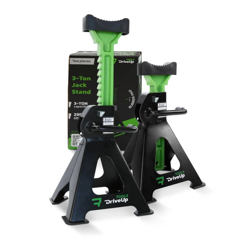 DRIVEUPTOOLS Unterstellböcke für Auto (3TONNES-420max) – Stabilisierende Wagenheberständer, 2er-Pack – Hubhöhe 280 mm–420 mm. Autolift – Auto Steht 3 Tonnen, insgesamt 6 Tonnen. von DriveUpTools