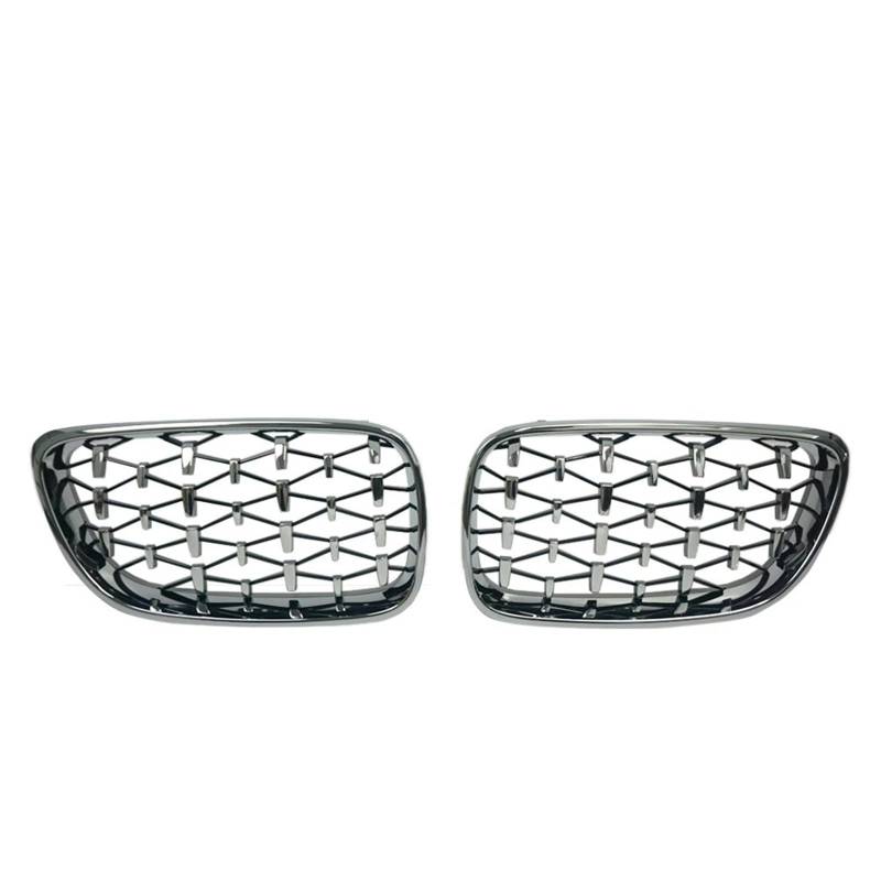 Front Kühlergrille Für 2er F22 F23 F87 Für M2 2014 2015 2016 2017 2018 2019 Auto Front Nierengrill Renngrill Silbergitter Kühlergrill Vorne(Silber) von Drkxdt