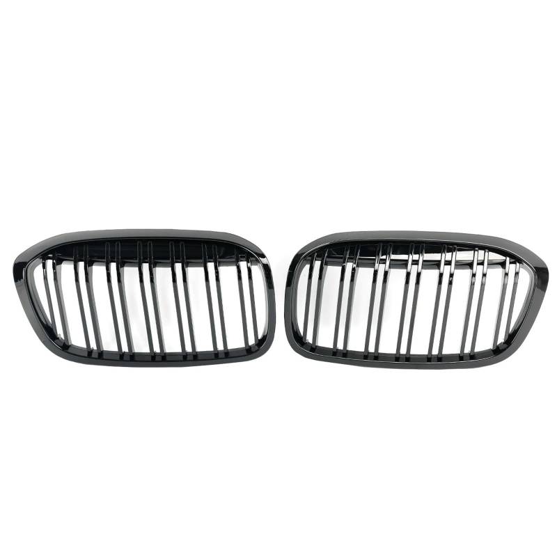 Front Kühlergrille Für 2er-Serie Für F45 F46 2018 2029 2020 2021 2-teiliger Glänzend Schwarzer Front-Nierengrill Kühlergrill Kühlergrill Vorne von Drkxdt