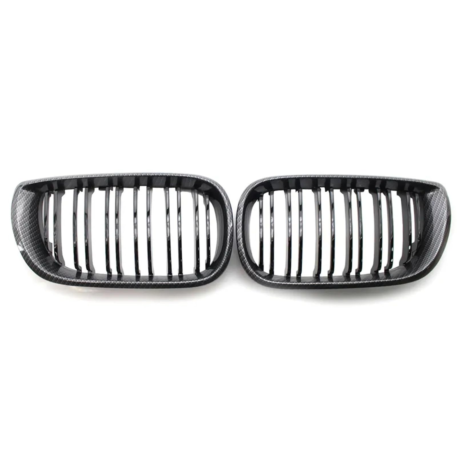 Front Kühlergrille Für E46 Limousine 4 Türen Für 3er 2002 2003 2004 2005 320i 325Xi 330Xi Vorne Mitte Schwarz Breite Niere Haube Kühlergrill Kühlergrill Vorne(Carbon-Fiber) von Drkxdt