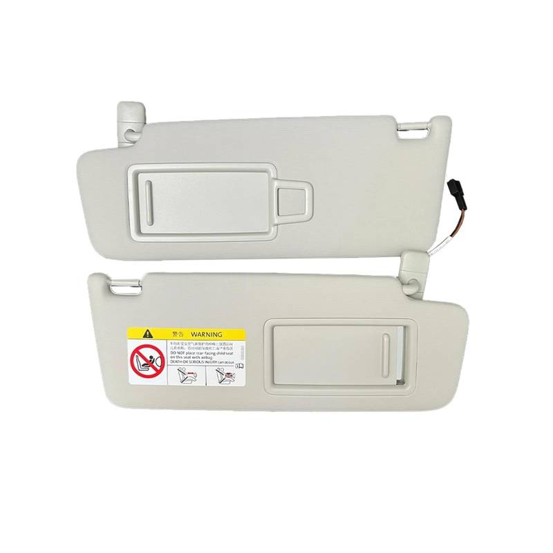 Visier 5GG857552 Schwarz Grau Front Sonnenblende Panel Mit Make-Up Spiegel Für VW Für Golf 7 Für Passat B8 CC Für Jetta MK7 Sonnenschutzdach 5GG857551 Sonnenblende(1 Pair Grey) von Drkxdt