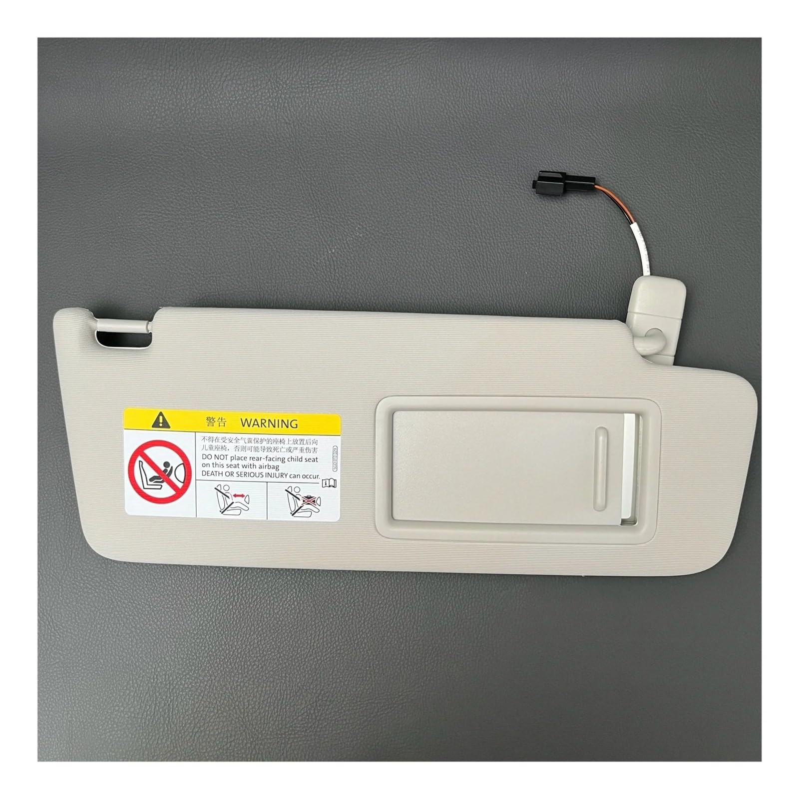 Visier 5GG857552 Schwarz Grau Front Sonnenblende Panel Mit Make-Up Spiegel Für VW Für Golf 7 Für Passat B8 CC Für Jetta MK7 Sonnenschutzdach 5GG857551 Sonnenblende(Grey Passenger Side) von Drkxdt