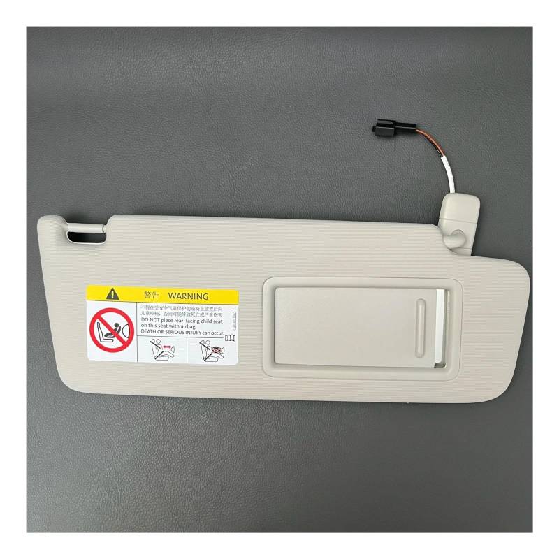 Visier 5GG857552 Schwarz Grau Front Sonnenblende Panel Mit Make-Up Spiegel Für VW Für Golf 7 Für Passat B8 CC Für Jetta MK7 Sonnenschutzdach 5GG857551 Sonnenblende(Grey Passenger Side) von Drkxdt