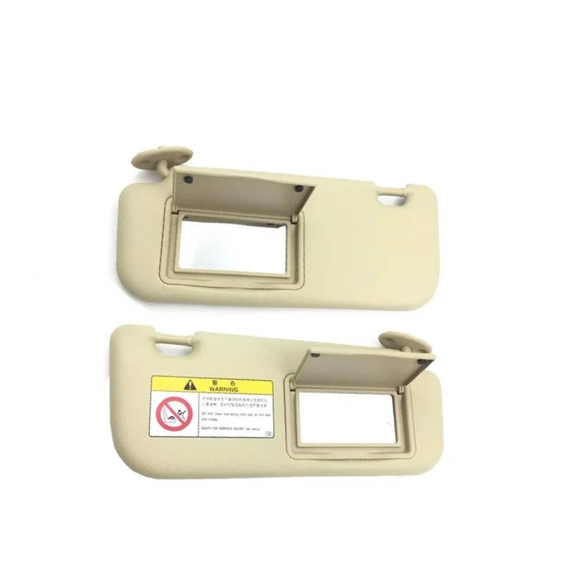 Visier 74320-12E80 Für Toyota Für Corolla 2014 2015 2016 2017 2018 Linke Fahrer- Und Rechte Beifahrerseite Sonnenblenden 74310-12F40 Sonnenblende(1Pair Beige) von Drkxdt