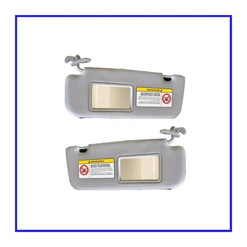 Visier Für Den Einsatz In Für Hyundai Für Accent 1E Rena 2011 2012 2013-2015 85210-1R000 Graubeige Visier-Make-up-Spiegel Autozubehör Sonnenblende(Gray Left and Right) von Drkxdt