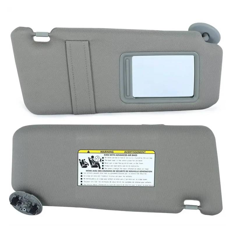 Visier Für Toyota Für Camry 2007-2011 Grau/Beige Auto-Sonnenblende Paar Linke Und Rechte Seite Ohne Schiebedach Ersatz-Autoinnenteile Sonnenblende(Gray) von Drkxdt
