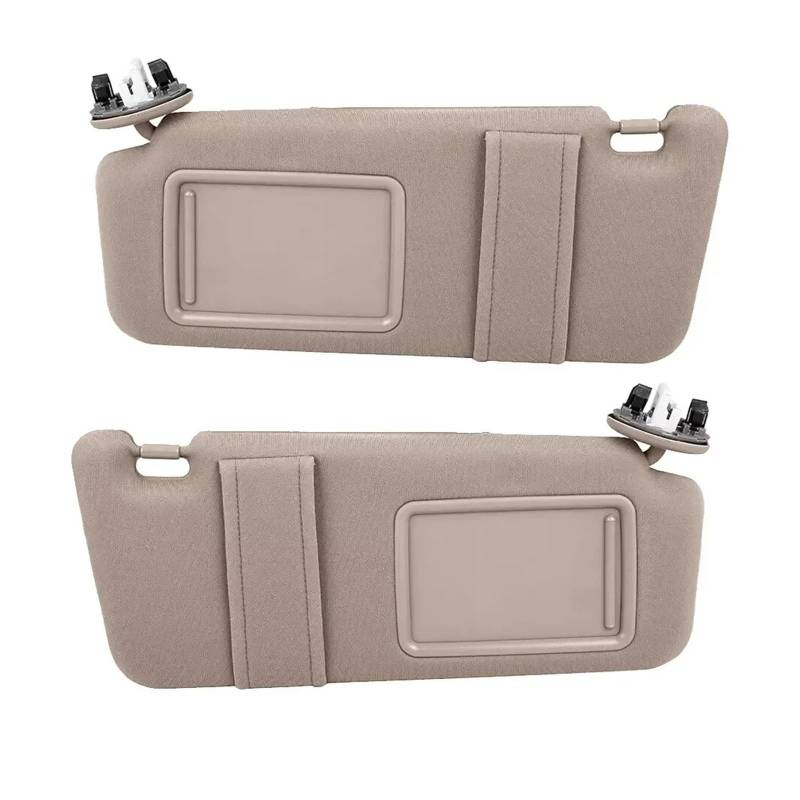 Visier Grau/Beige Auto-Sonnenblende, Paar, Linke Und Rechte Seite, Ohne Schiebedach, Ersatz-Innenraumteile Für Toyota Für Camry 2007–2011 Sonnenblende(Beige) von Drkxdt
