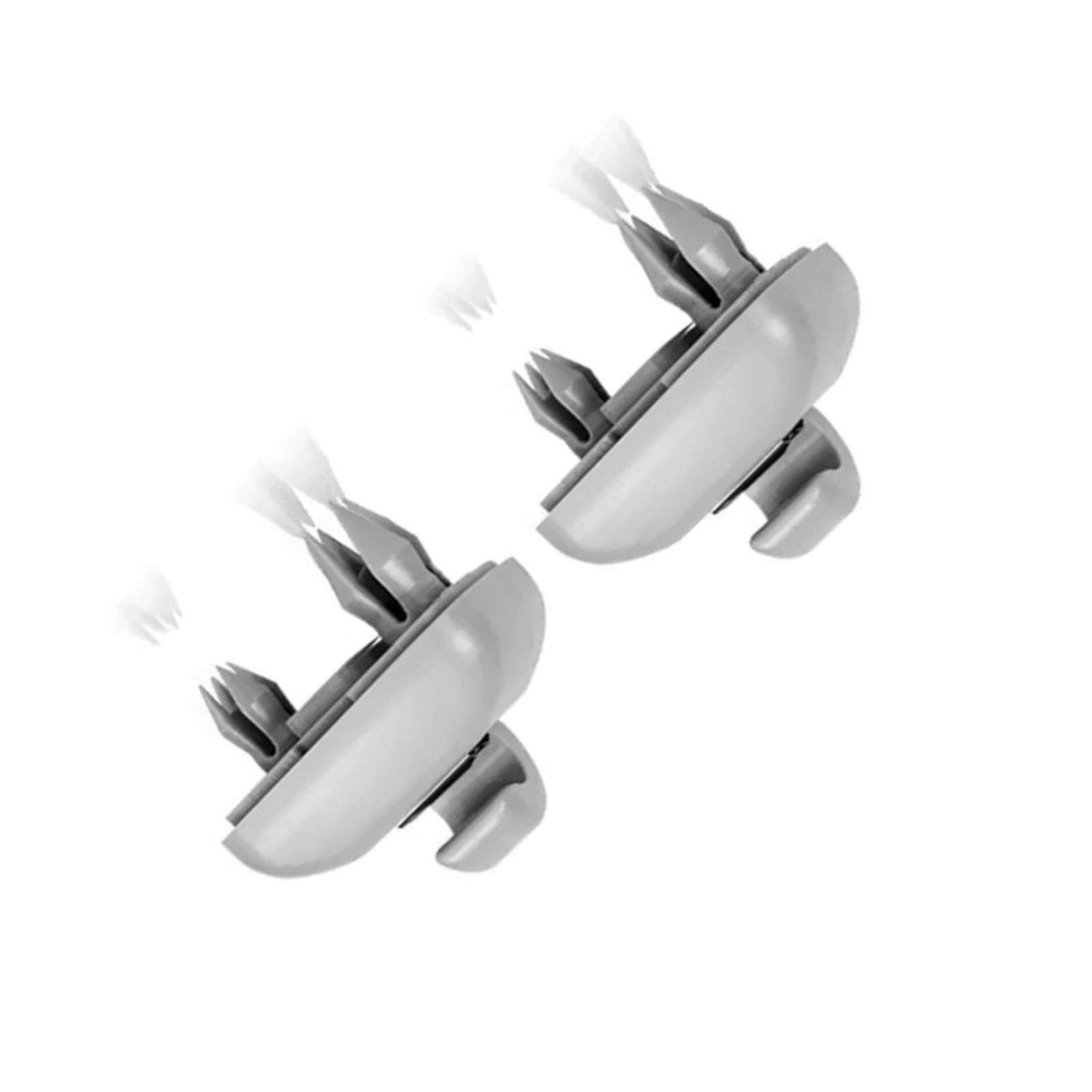 Visier Innenausstattung Für A1 Für A3 Für A4 Für A5 Für Q3 Für Q5 S3 S4 S5 TT Für Allroad Sonnenblendenkappen-Clip Haken Befestigungsclips Innenausstattung Sonnenblende(2pcsGrey) von Drkxdt