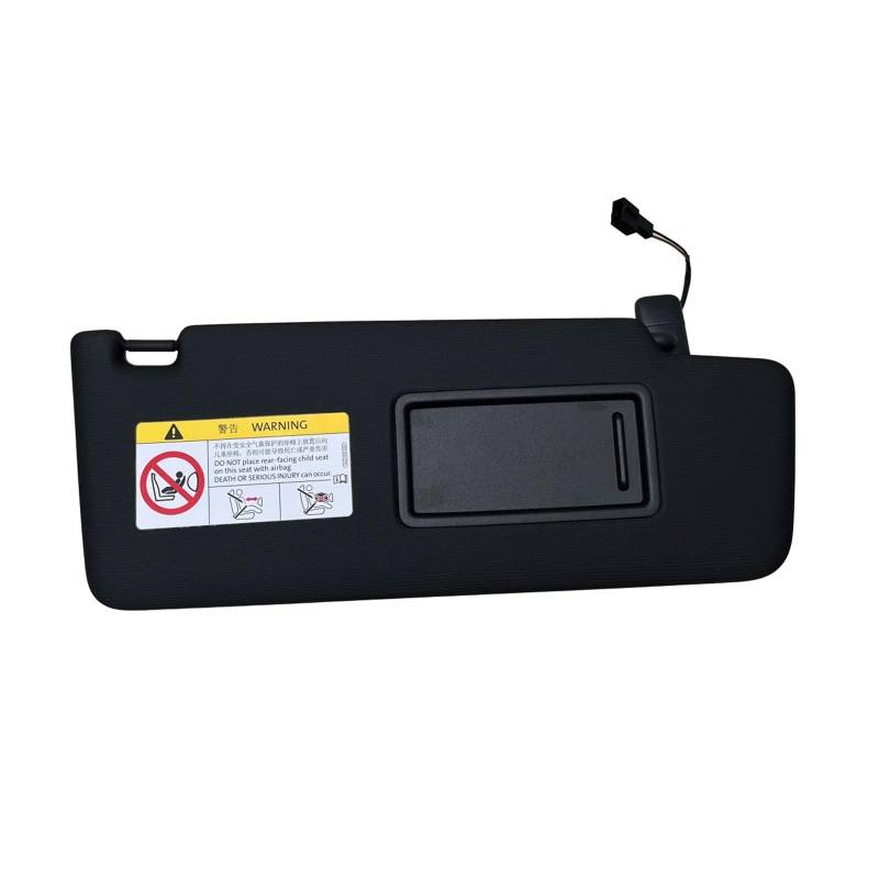 Visier Schwarze Sonnenblende 5TD857521 5TD857522 Sonnenschutzblende Make-up-Spiegel Mit Kabel Für VW Für Tiguan L II Für Touran L II 2017-2020 Sonnenblende(Passenger Side) von Drkxdt