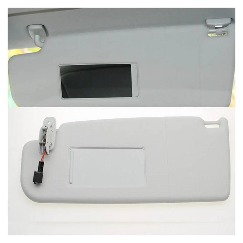 Visier Sonnenblende Für VW Für Käfer Für Golf Für Jetta MK4 Für Passat B5 Für Skoda 1998-2013 3B0857551AH 3B0 857 551 6X08 Mit Make-up-Spiegel Sonnenblende(Gray Left) von Drkxdt