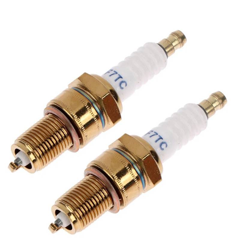 2x F7TC Zündkerze für GX120 GX160 GX200 GX240 GX270 GX340 GX390 Motor Generator Rasenmäher Traktor Rototiller Wasserpumpe Go Kart MiniBike 168F 168FA 168FB von Drotayard