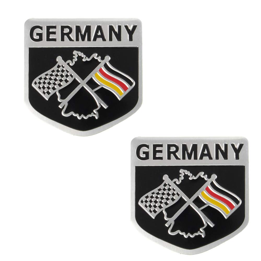DSYCAR 2 Stücke Deutschland Flagge 3D Metall Auto Aufkleber Emblem Abzeichen Aufkleber für Universal Car Styling Autos Moto Dekoration Zubehör von Dsycar