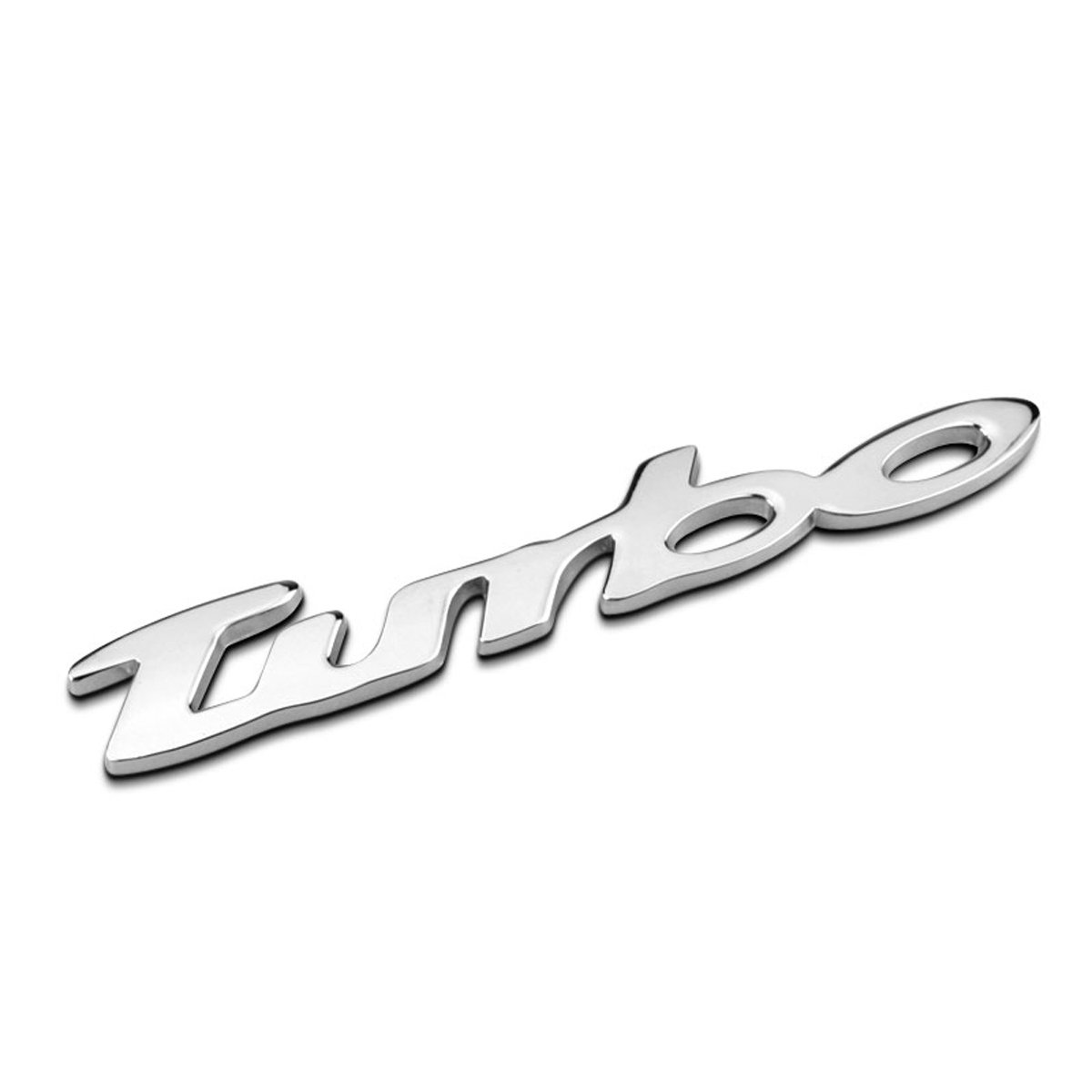 Dsycar 1 Stücke 3D Metall TURBO Auto Seitenfender Kofferraum Emblem Abzeichen Aufkleber für Universal Autos Motorrad Auto Styling Dekorative Zubehör (Silber) von Dsycar