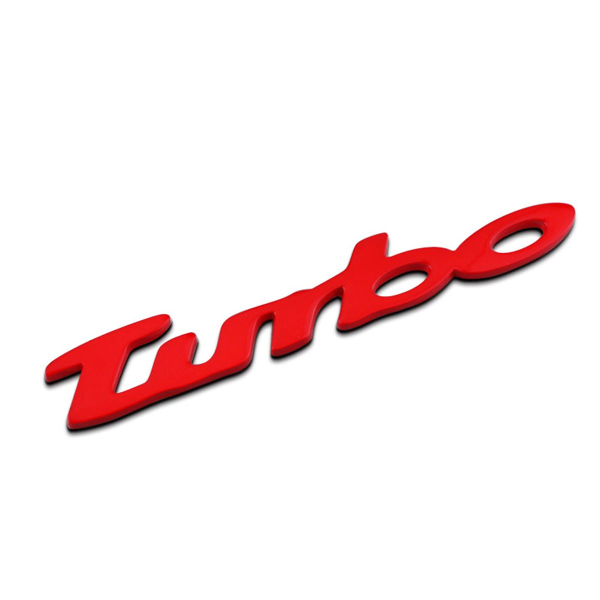 Dsycar 1 Stücke 3D Metall TURBO Auto Seitenfender Kofferraum Emblem Abzeichen Aufkleber für Universal Autos Motorrad Auto Styling Dekorative Zubehör (rot) von Dsycar