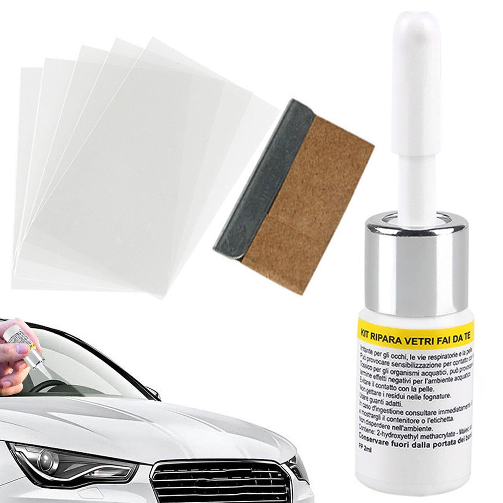 Dtaigou Glasreparaturflüssigkeit - Harzbasiertes Kit zur Reparatur von Glasreparaturflüssigkeit Autowindschutzscheibensplittern und Rissen |, schnelle und einfache Lösung für Chips, Risse, Dtaigou Glasreparaturflüssigkeit - Harzbasiertes Kit zur Reparatur von Glasreparaturflüssigkeit Autowindschutzscheibensplittern und Rissen |, schnelle und einfache Lösung für Chips, Risse, von Dtaigou