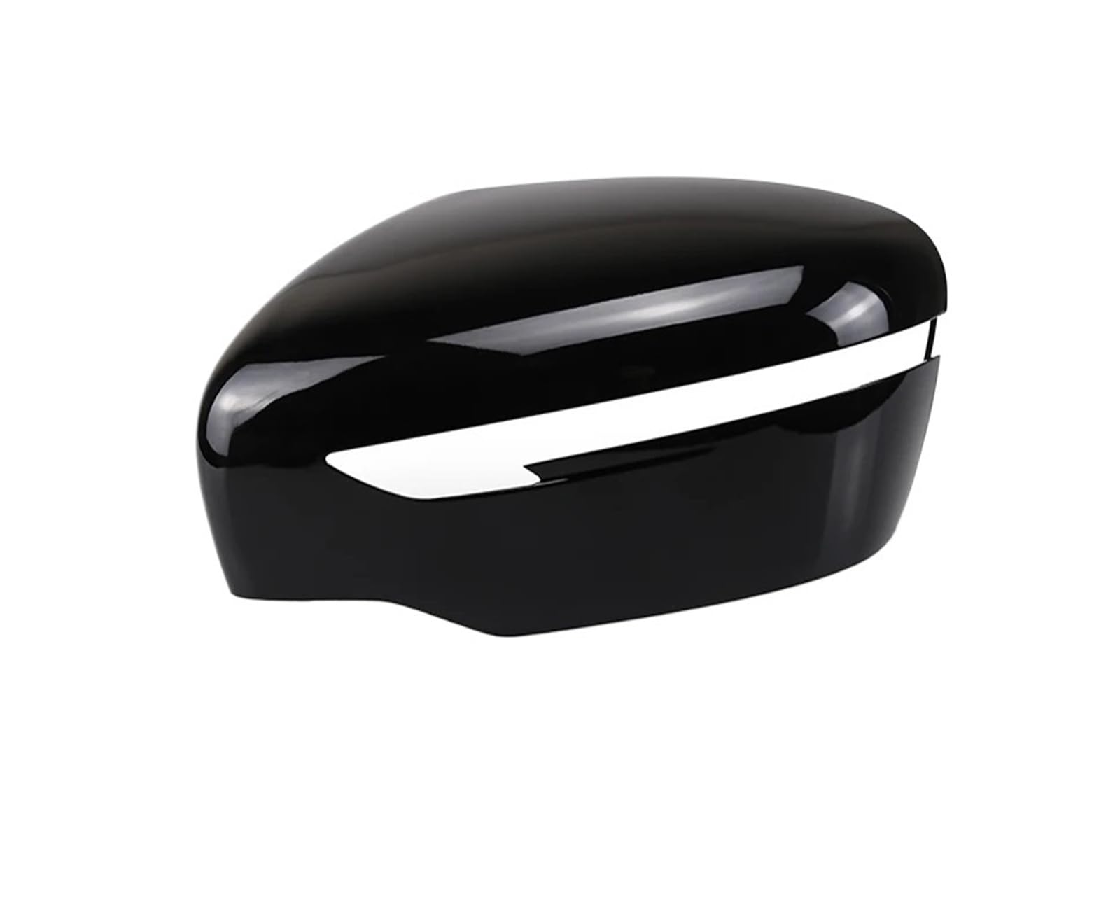 Auto Spiegelkappe Für Nissan Für X-Trail Für Qashqai 2014-2022 Auto Seitenspiegel Abdeckung Rückspiegelkappe Farbe Lackiert Spiegelkappen Außenspiegel(1piece black left) von Dtbdfak