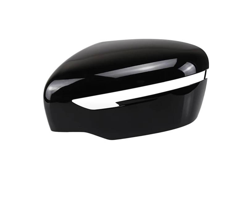 Auto Spiegelkappe Für Nissan Für X-Trail Für Qashqai 2014-2022 Auto Seitenspiegel Abdeckung Rückspiegelkappe Farbe Lackiert Spiegelkappen Außenspiegel(1piece black left) von Dtbdfak