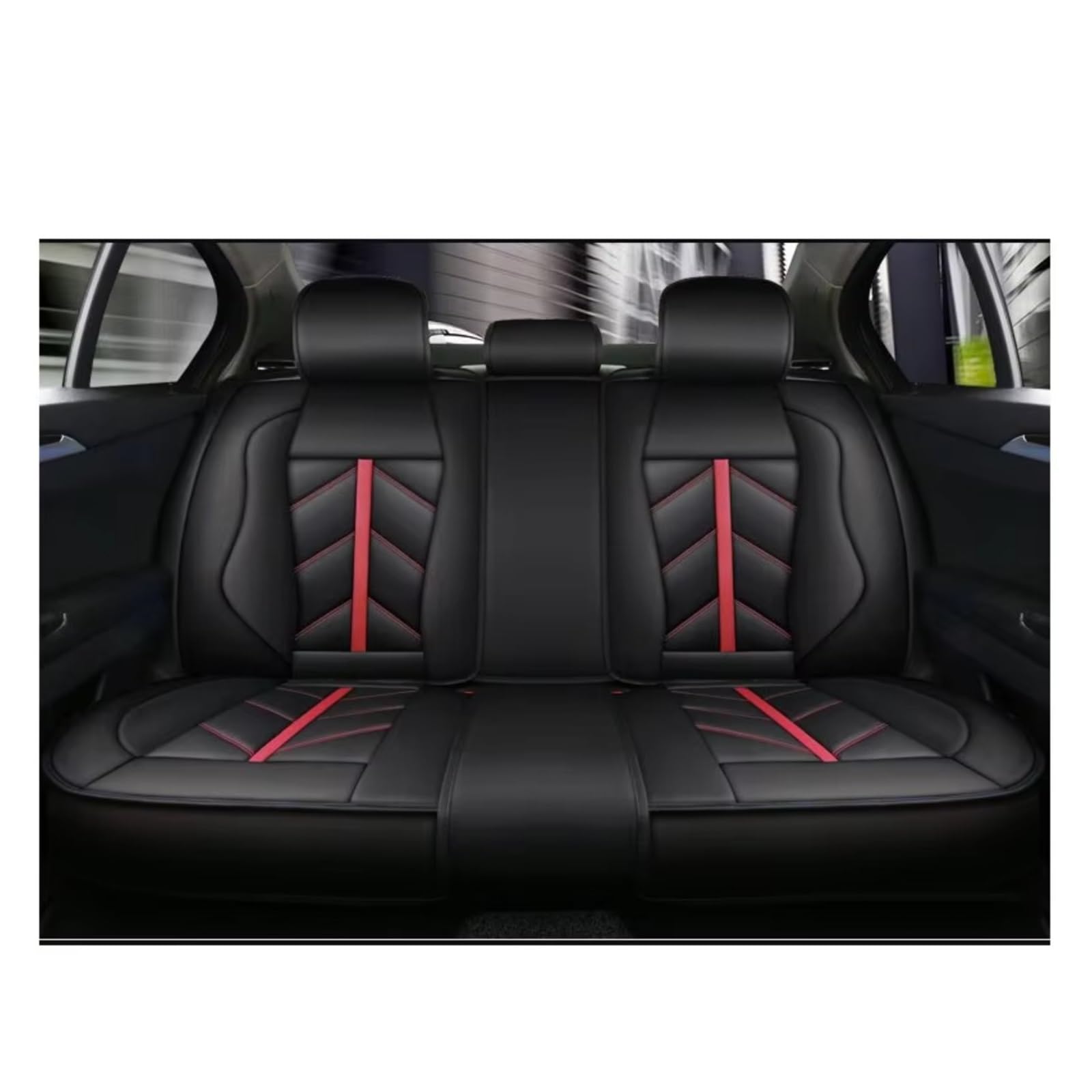 Autositzbezug Aus Leder Vorne/vollständiger Bezug Geeignet Für Die Meisten Autos LKWs SUVs Alle Jahreszeiten PU-Autositzschutzpolster Auto Sitzbezüge(I Back seat Cover) von Dtbdfak