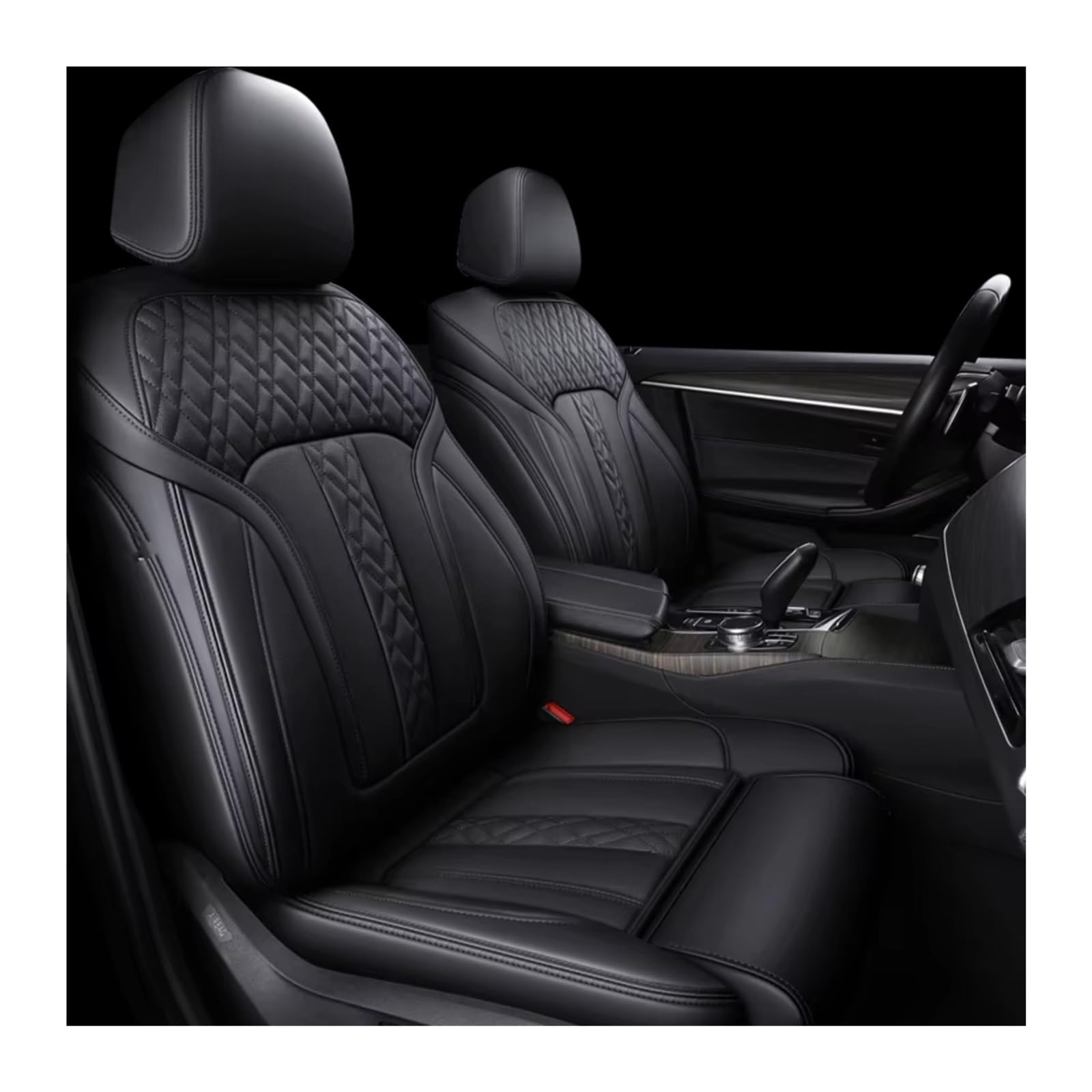 Für 7 5 3 1 Serie X5 X3 X1 Für 5 Sitze Komplettset Spezifisches Autozubehör Sitz Auto Sitzbezüge(A Black) von Dtbdfak