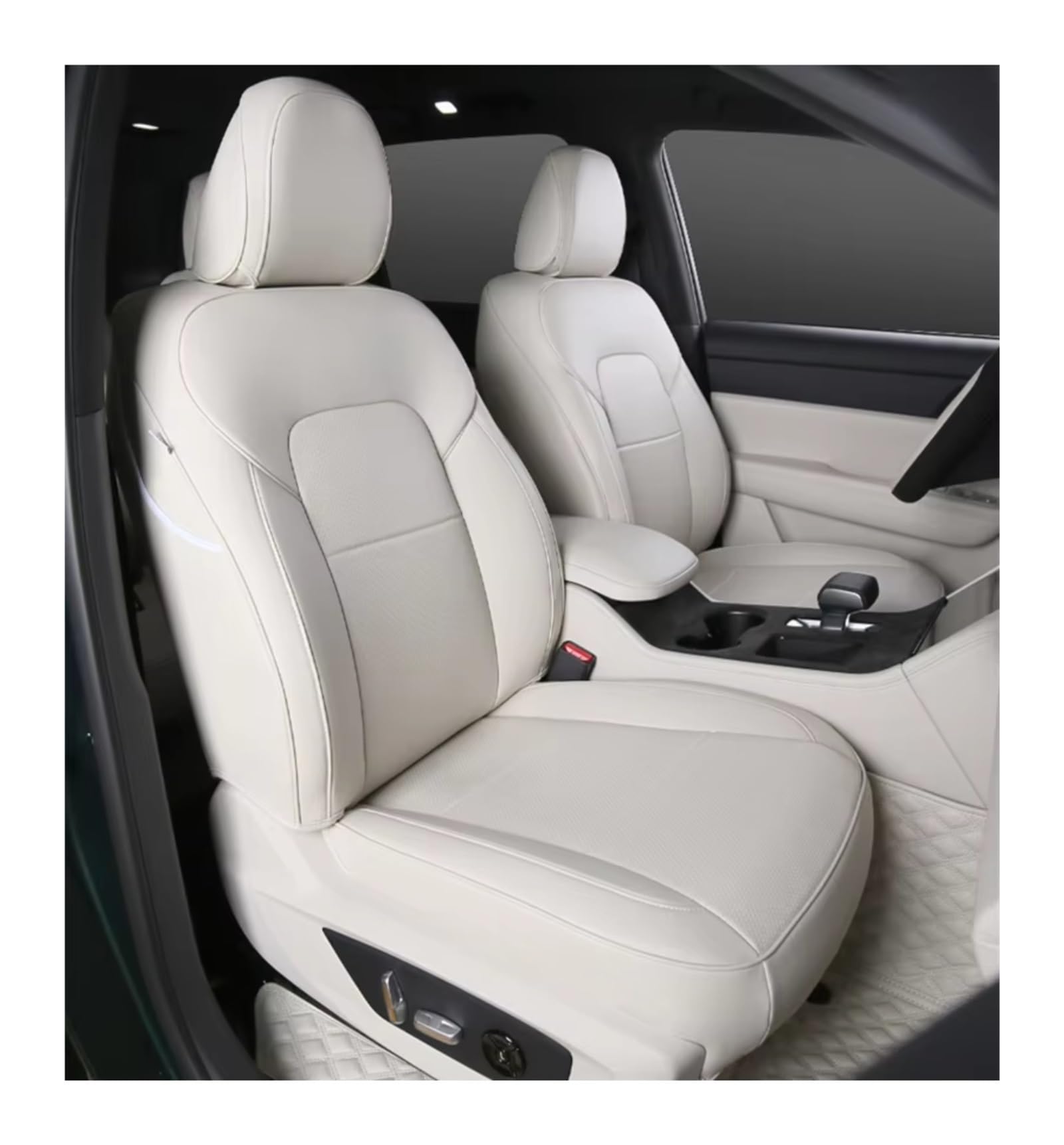 Für 7 5 3 1 Serie X5 X3 X1 Für 5 Sitze Komplettset Spezifisches Autozubehör Sitz Auto Sitzbezüge(C Ivory White) von Dtbdfak
