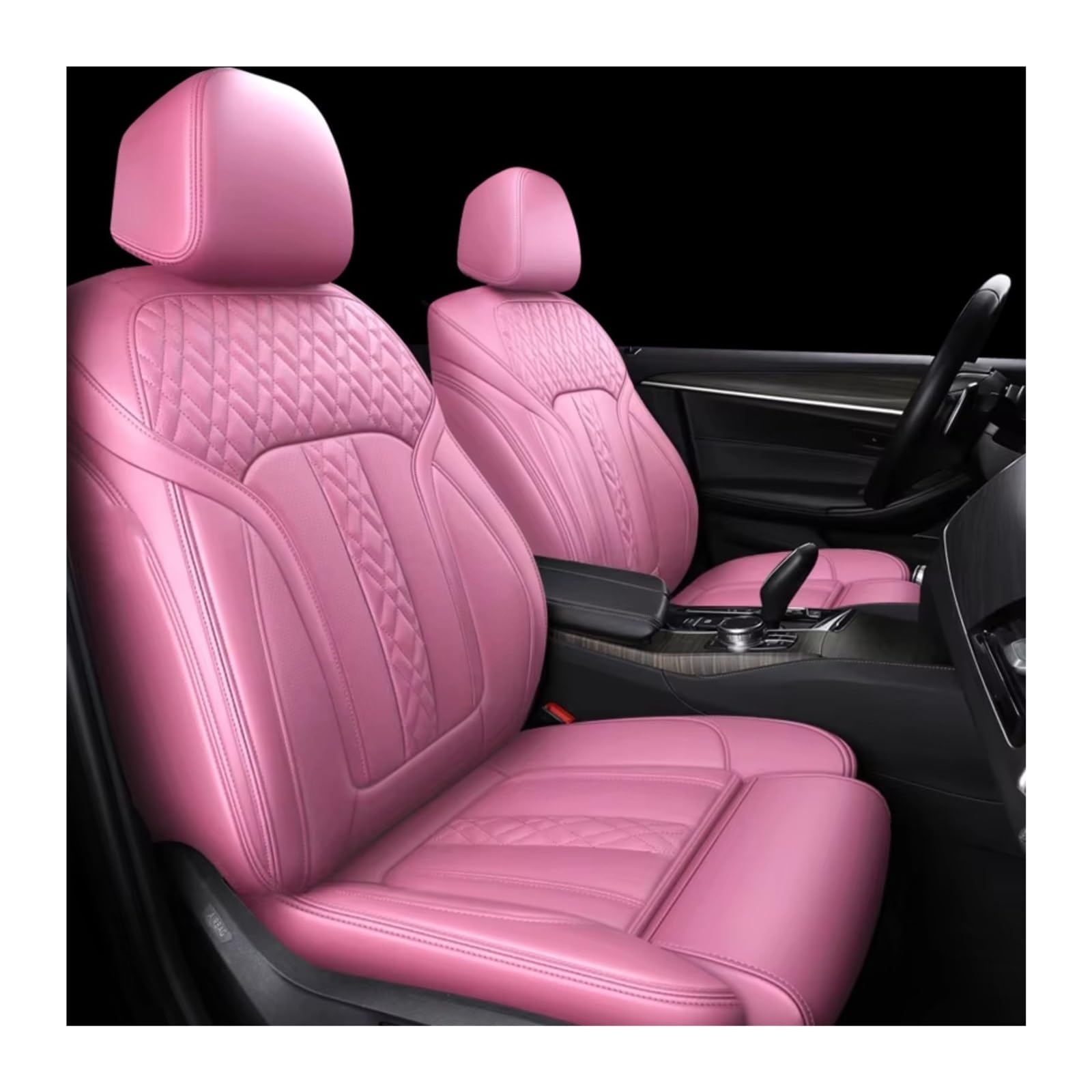 Für 7 5 3 1 Serie X5 X3 X1 Für 5 Sitze Komplettset Spezifisches Autozubehör Sitz Auto Sitzbezüge(F Pink) von Dtbdfak