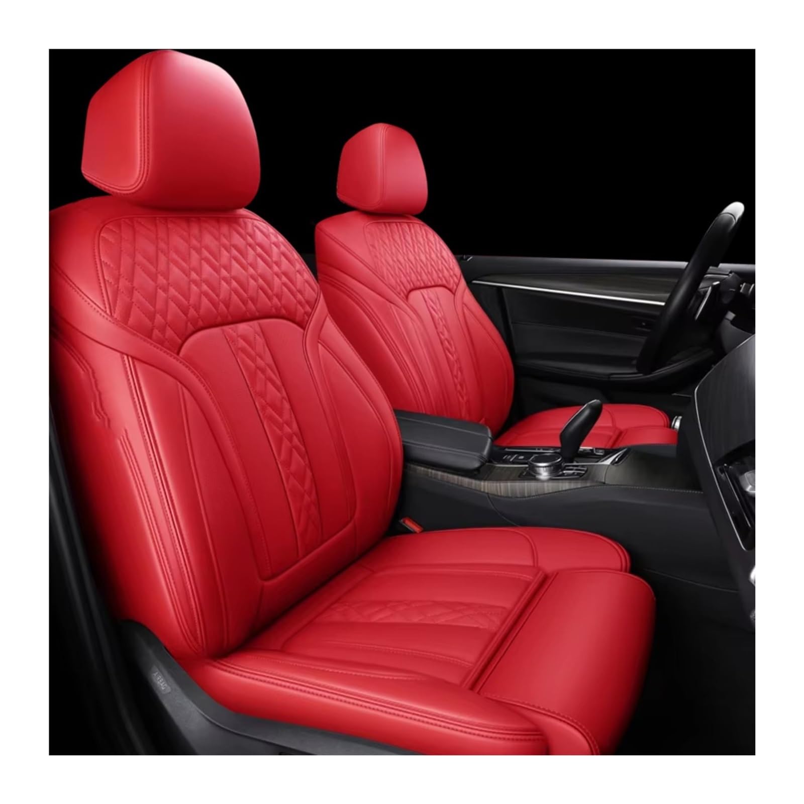 Für 7 5 3 1 Serie X5 X3 X1 Für 5 Sitze Komplettset Spezifisches Autozubehör Sitz Auto Sitzbezüge(J Red) von Dtbdfak